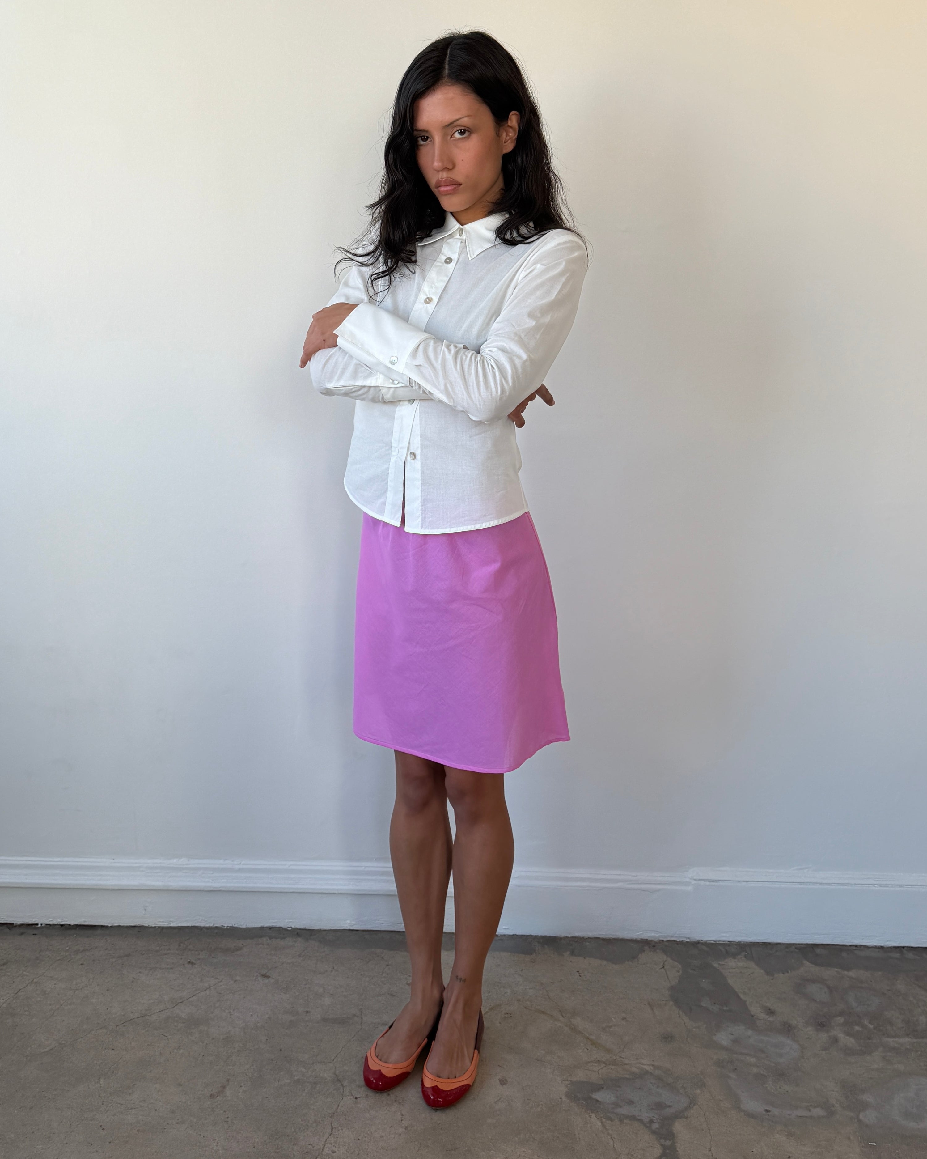 The 90's Bias Mini Skirt Pink