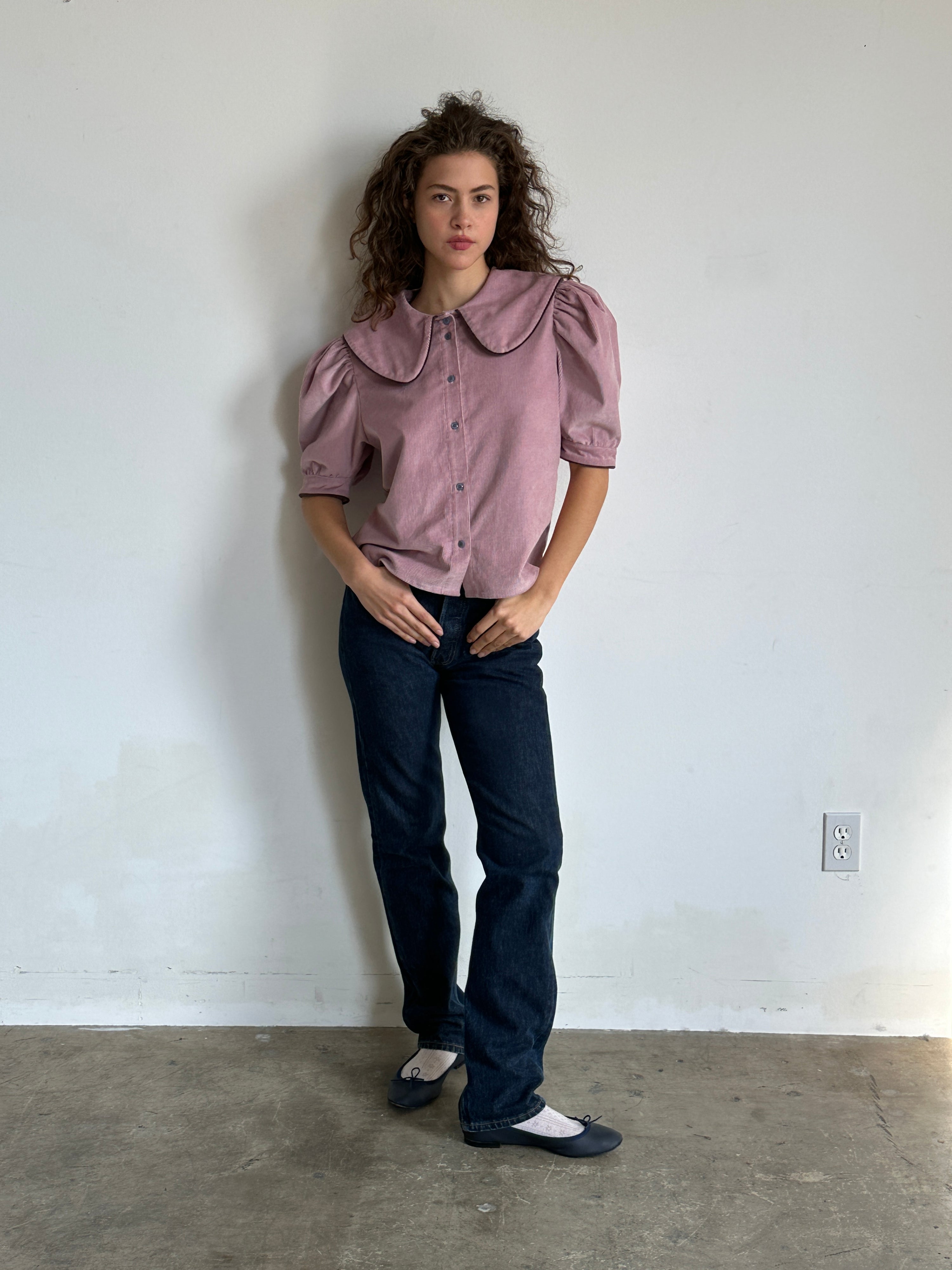 Pom Blouse Mauve