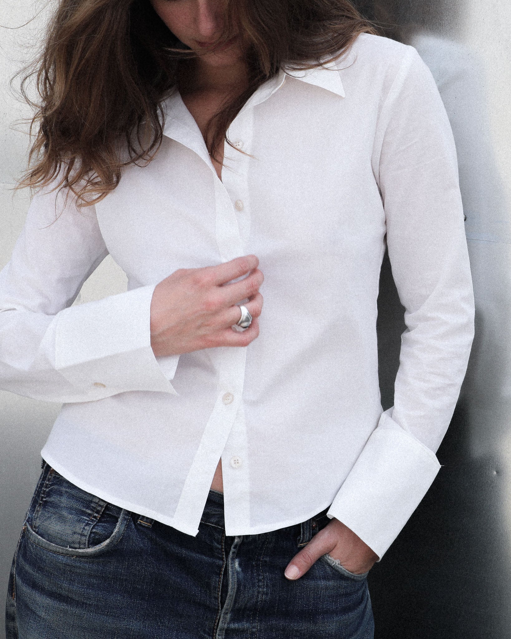 Charlie Button Up White