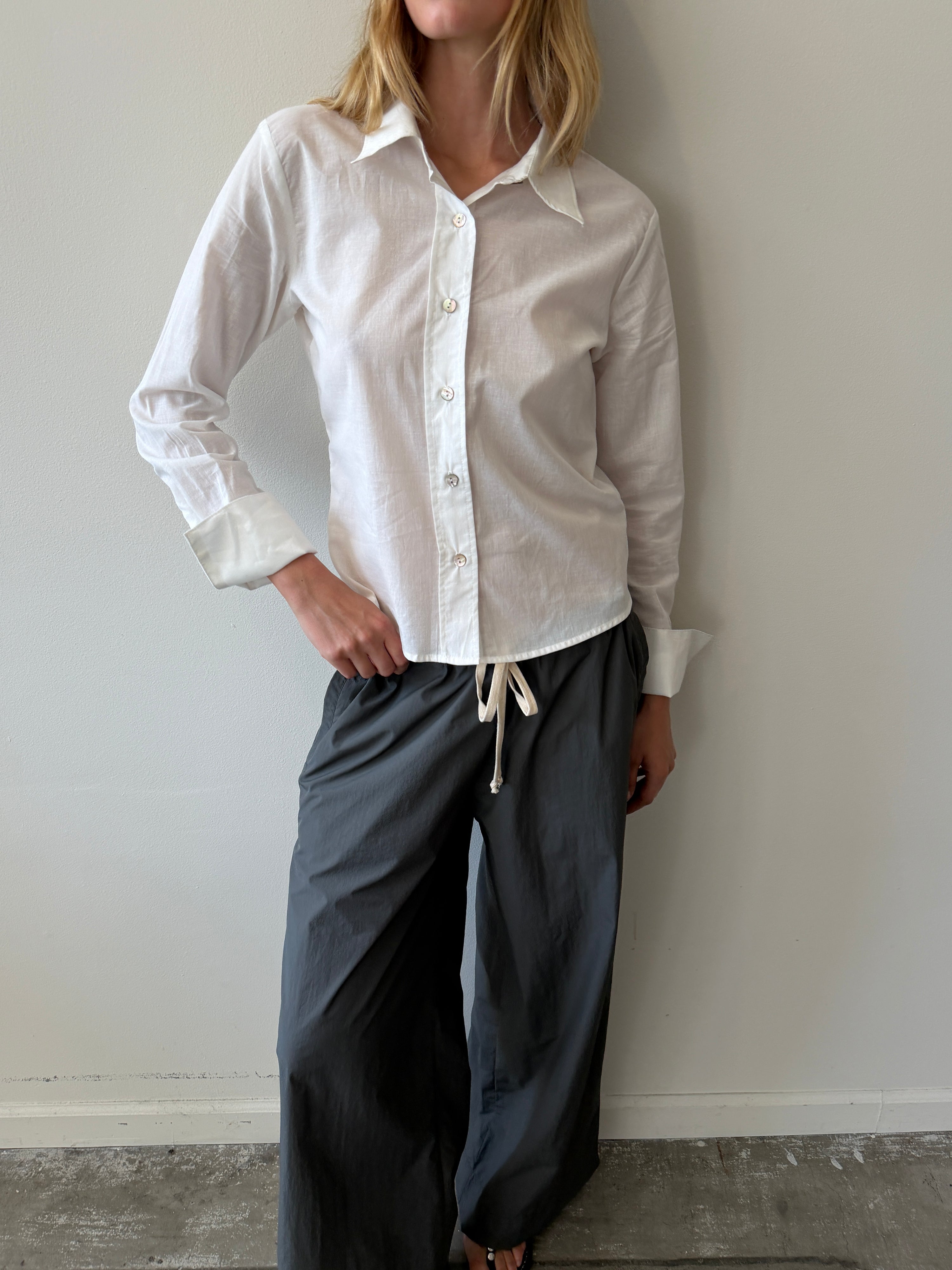Charlie Button Up White