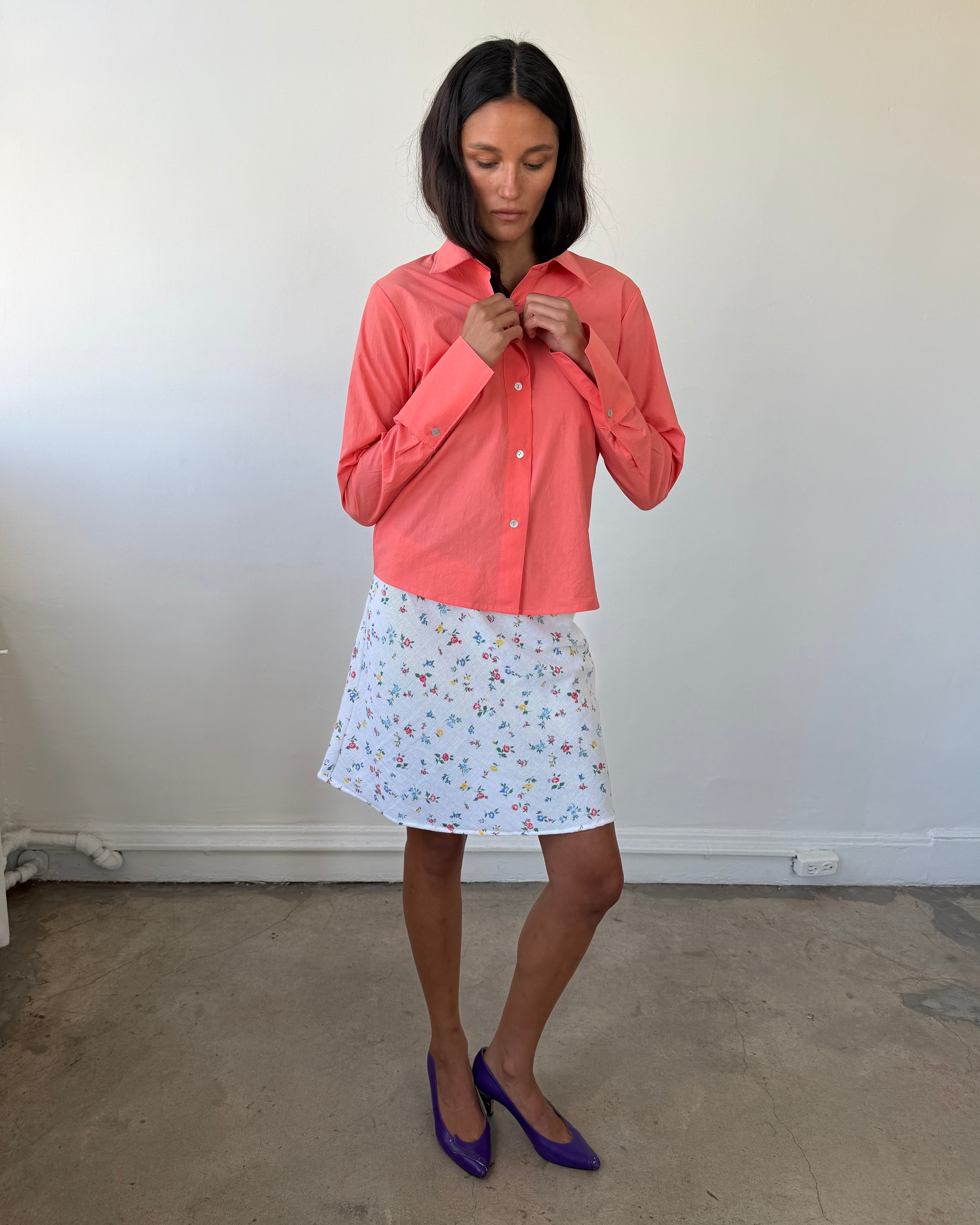 Charlie Button Up Orange