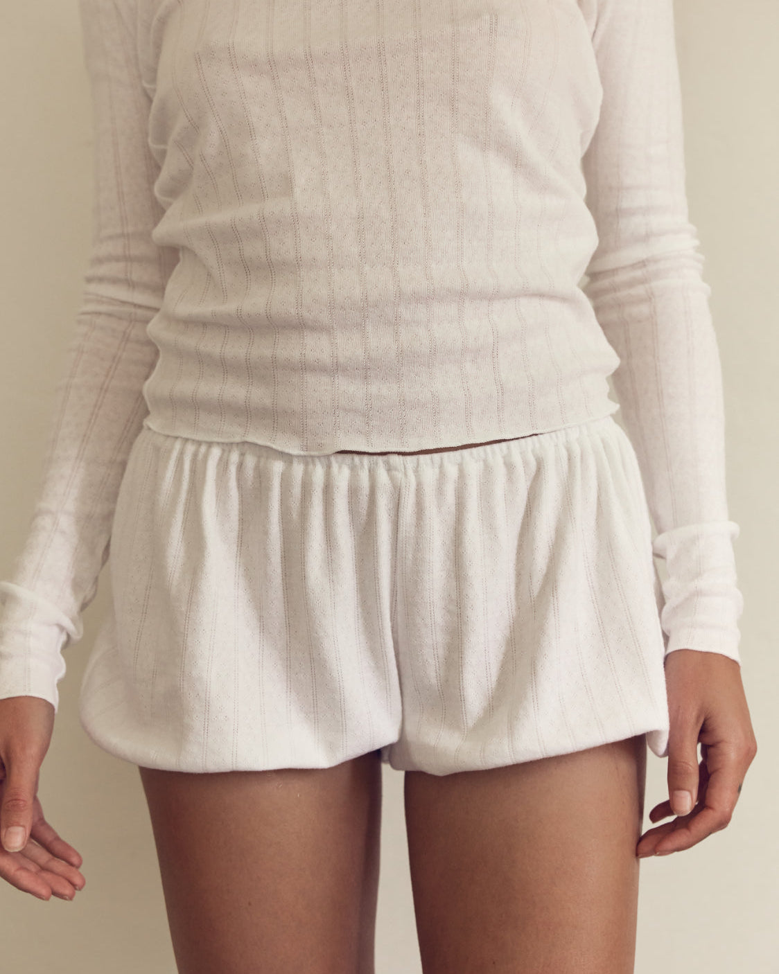 Babydoll Bloomers White Pointelle
