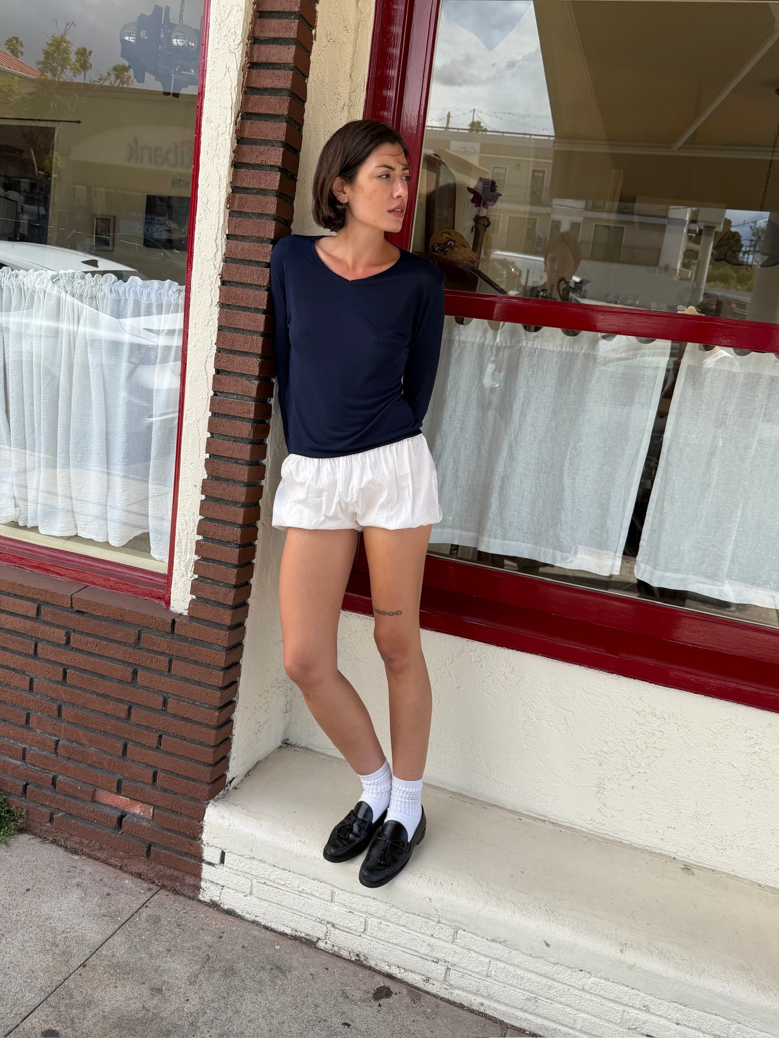 The Hiro V-Neck Navy Tee