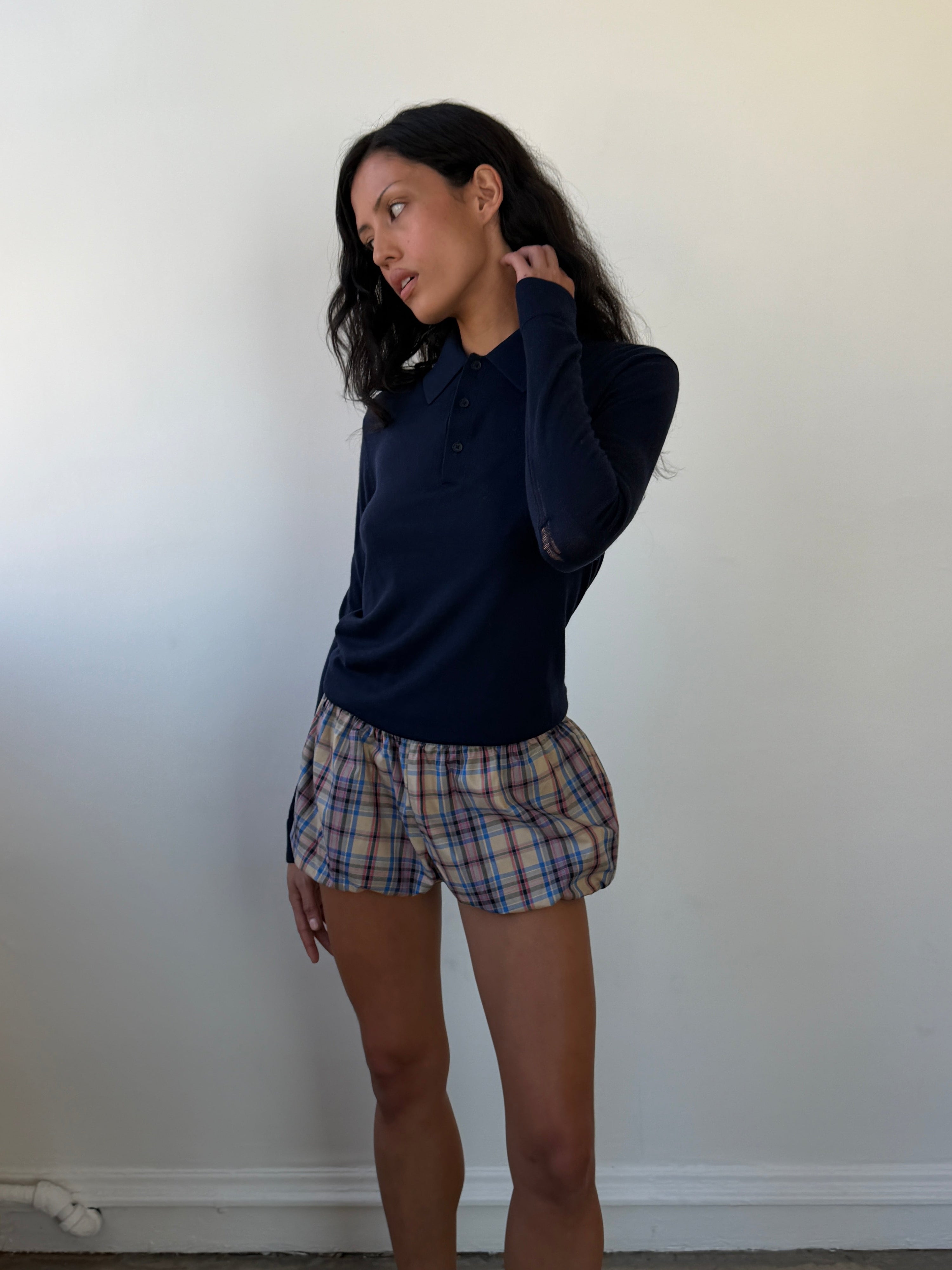 Babydoll Bloomers Khaki Pink Tartan