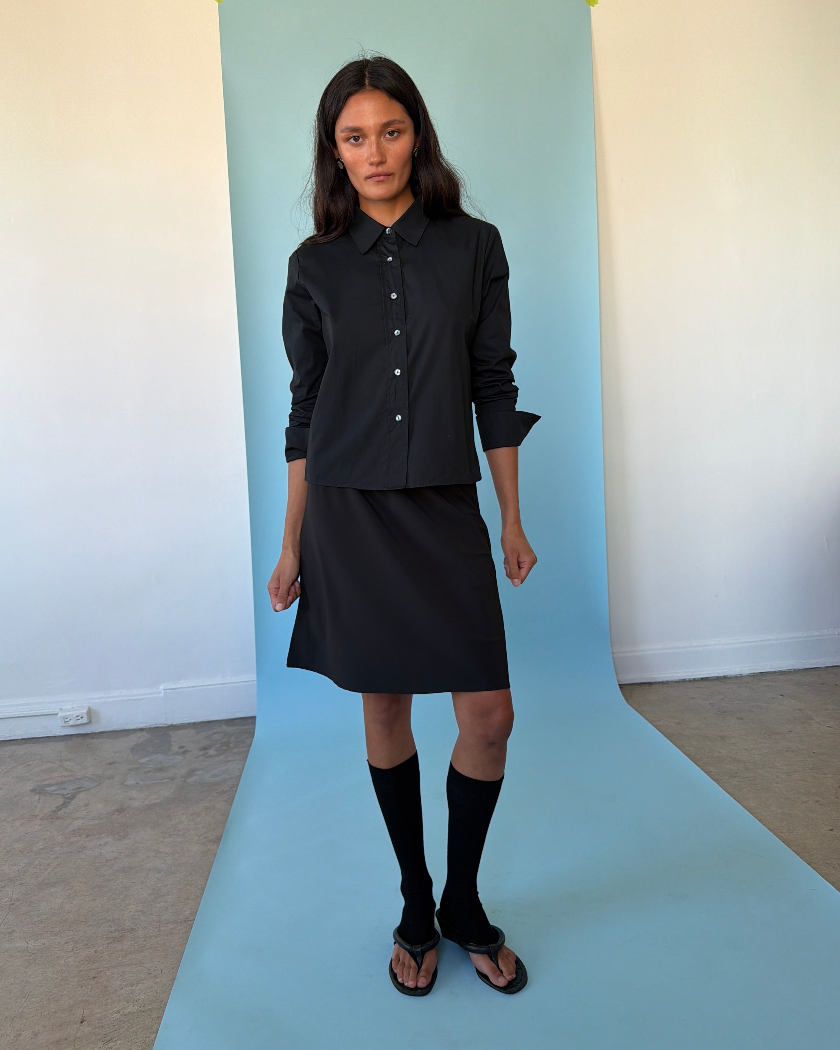Charlie Button Up Black