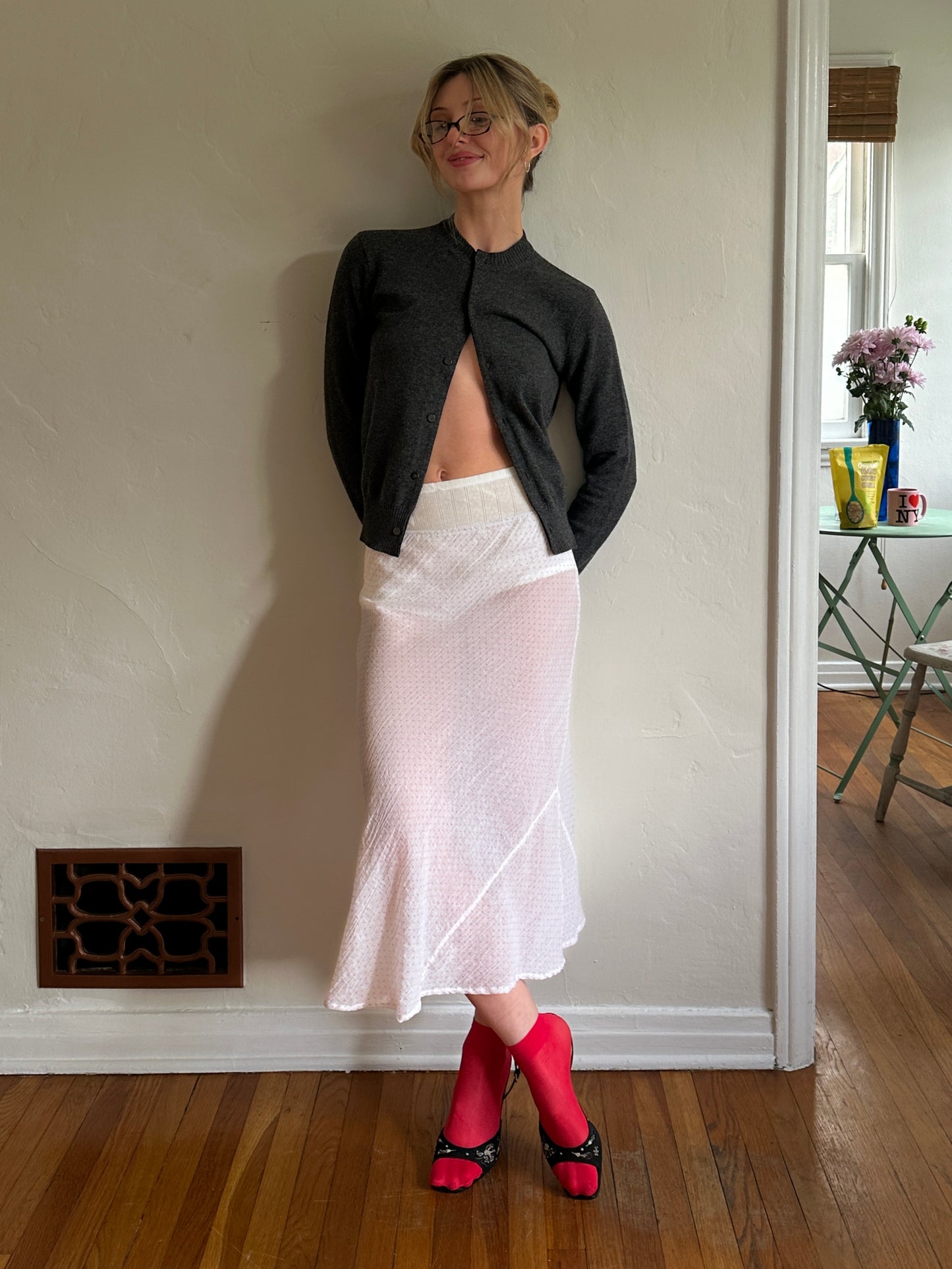 The 90's Bias Skirt Pink Dot