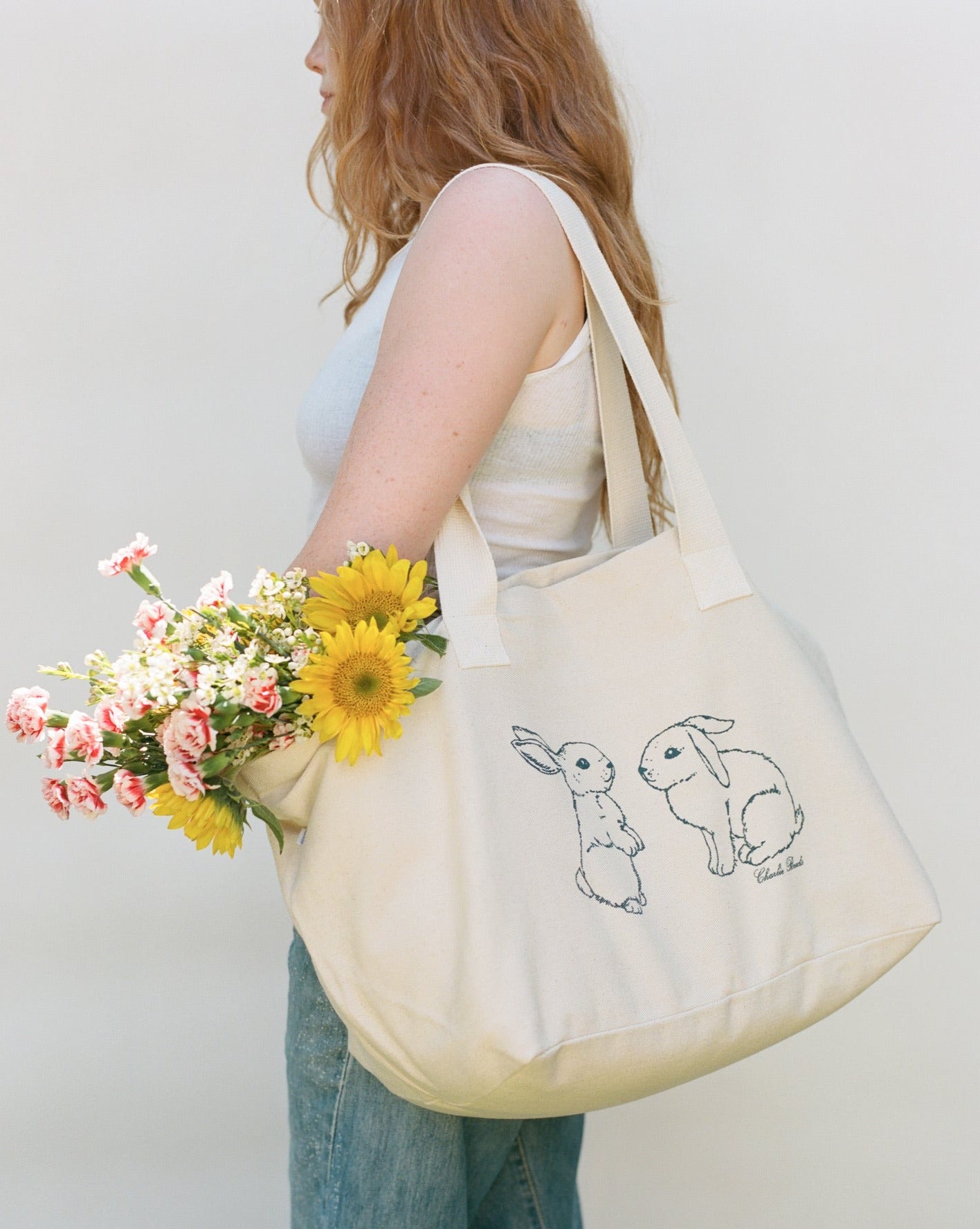 Bunny Tote - Pre-order - ships in two weeks – Charlie Beads