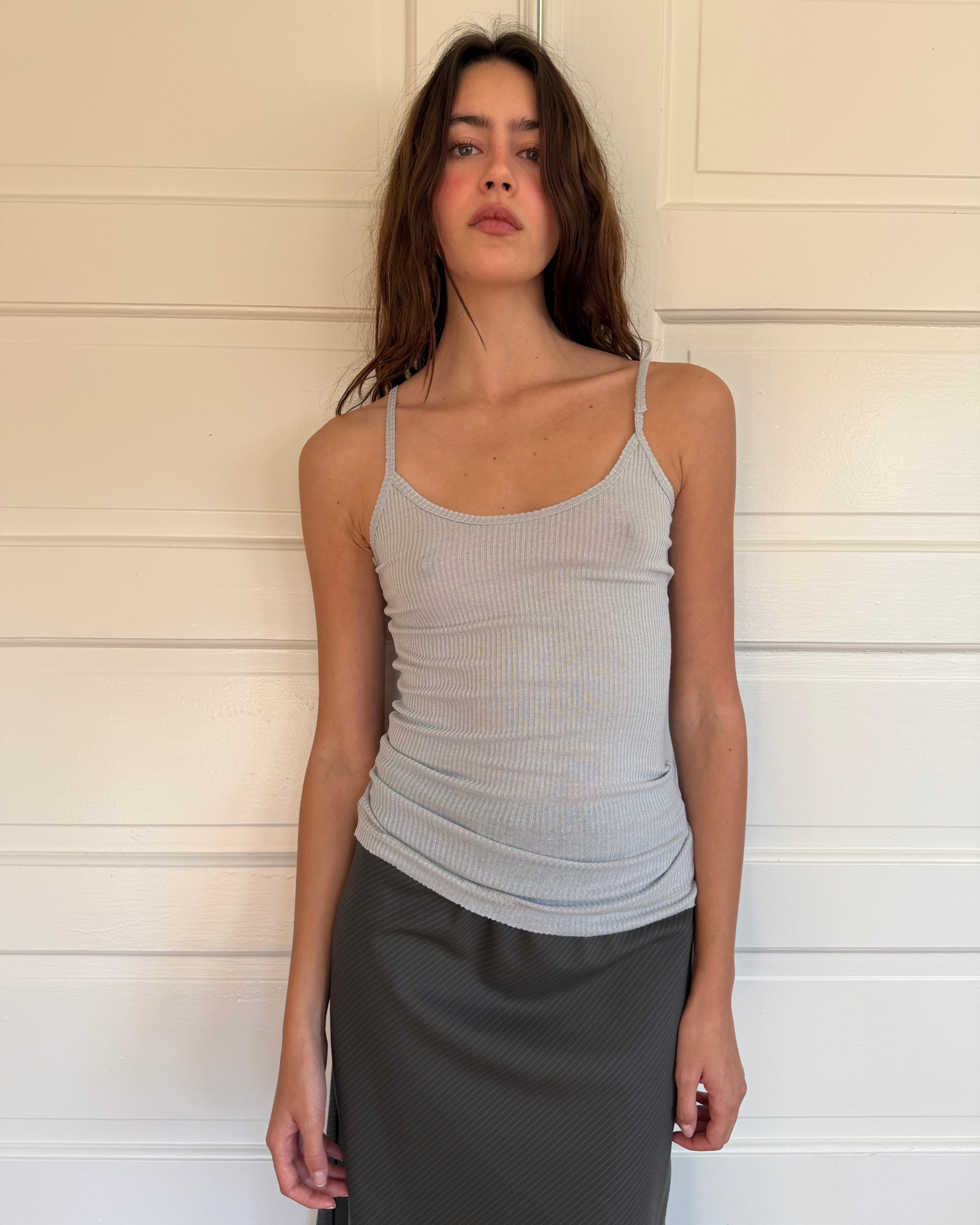 Starla Icy Grey Tank Top