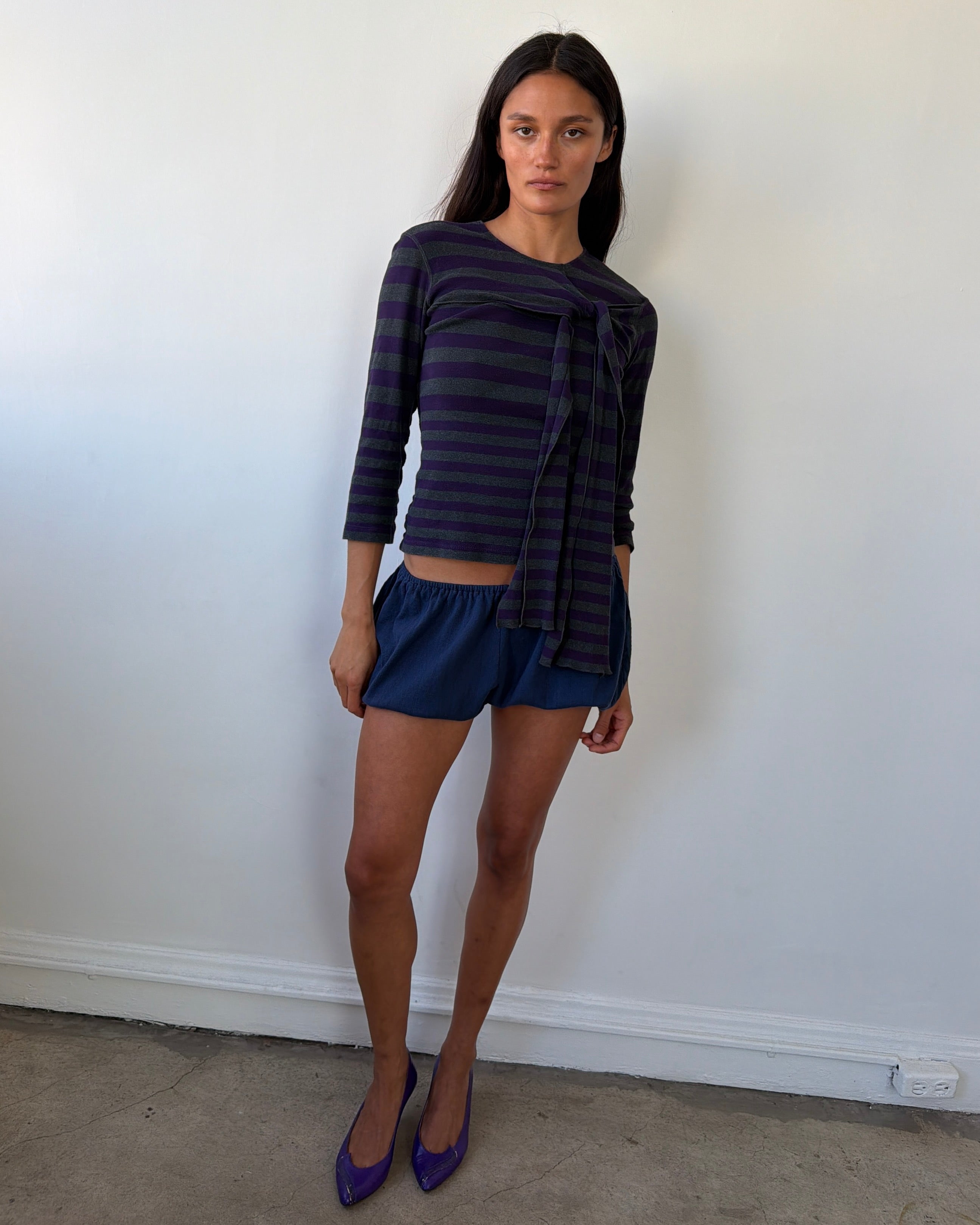 Babydoll Bloomers Navy Pointelle