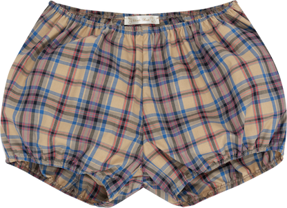 Babydoll Bloomers Khaki Pink Tartan