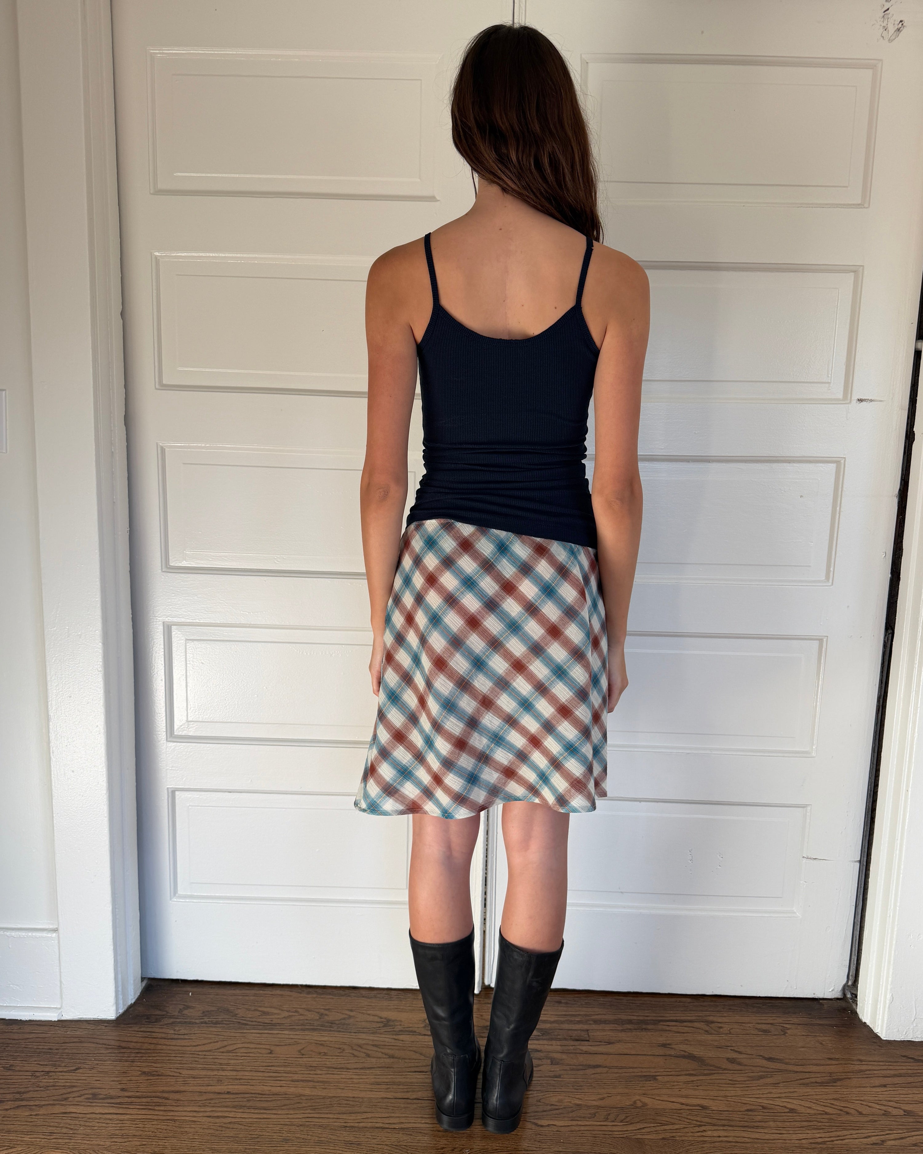 Starla Navy Waffle Tank Top