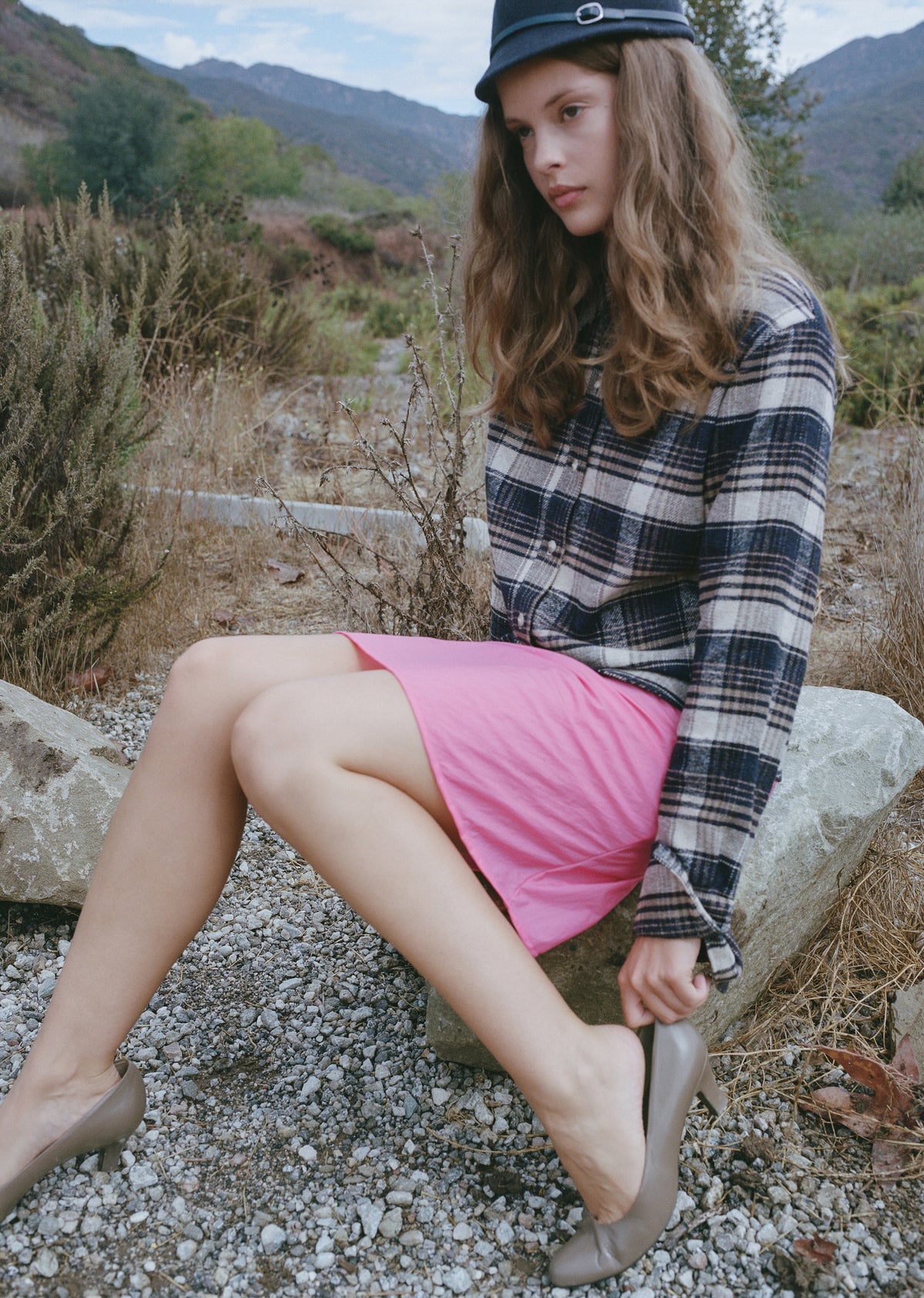 The 90's Bias Mini Skirt Flamingo