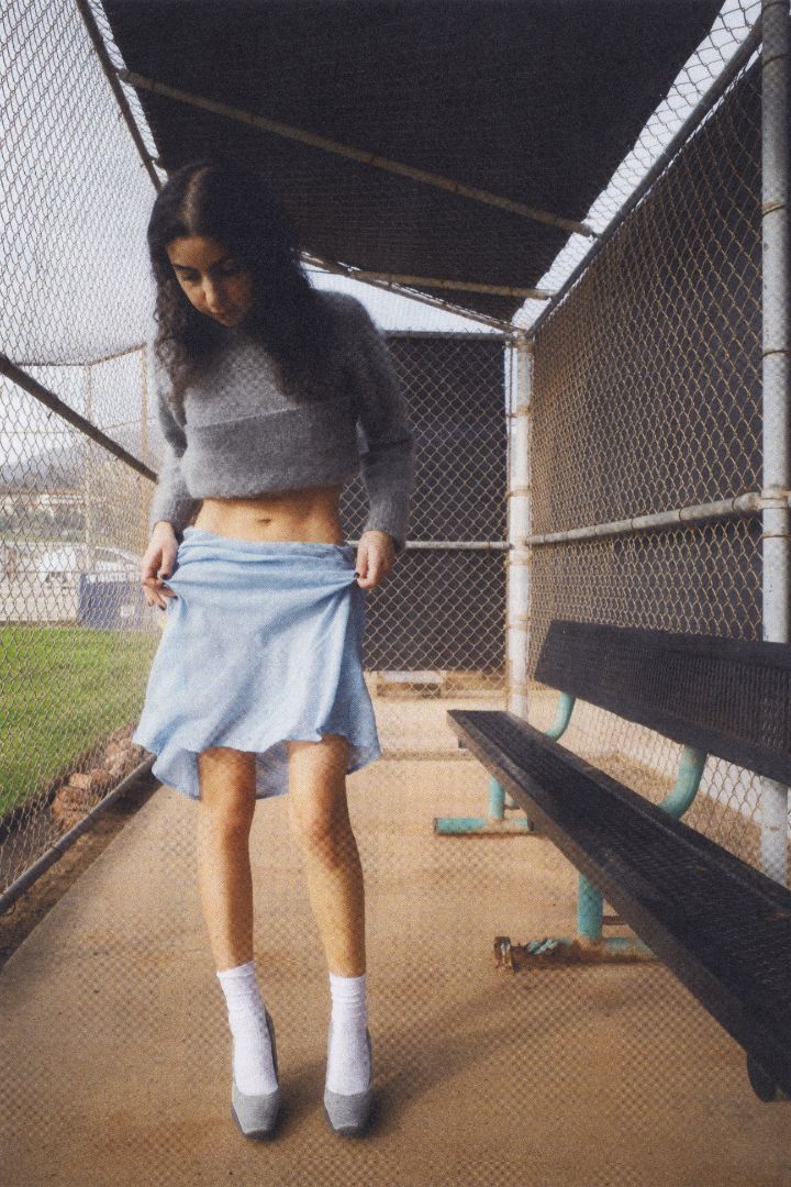 The 90's Bias Skirt Spring Blue