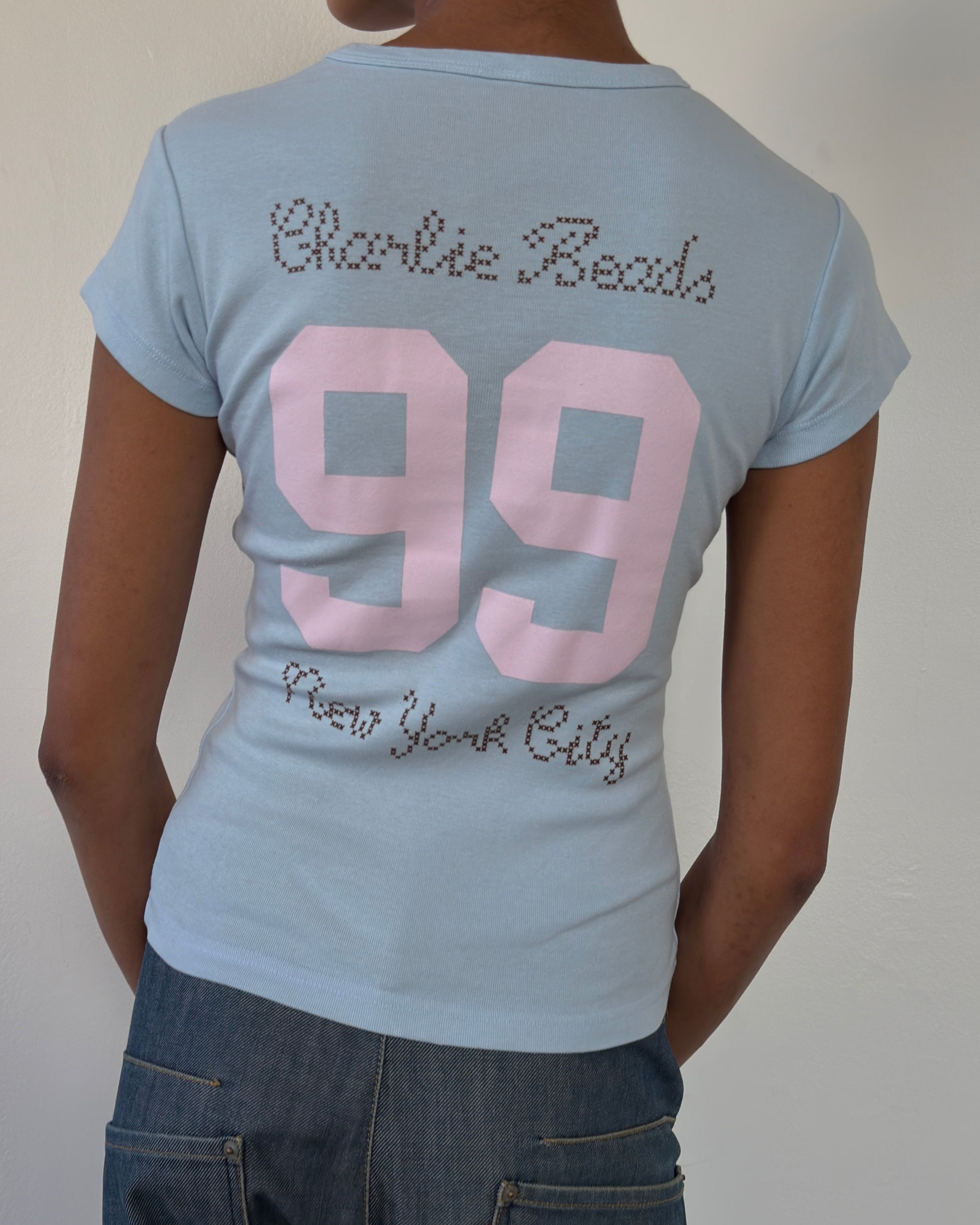 99 NY Baby Tee Light Blue