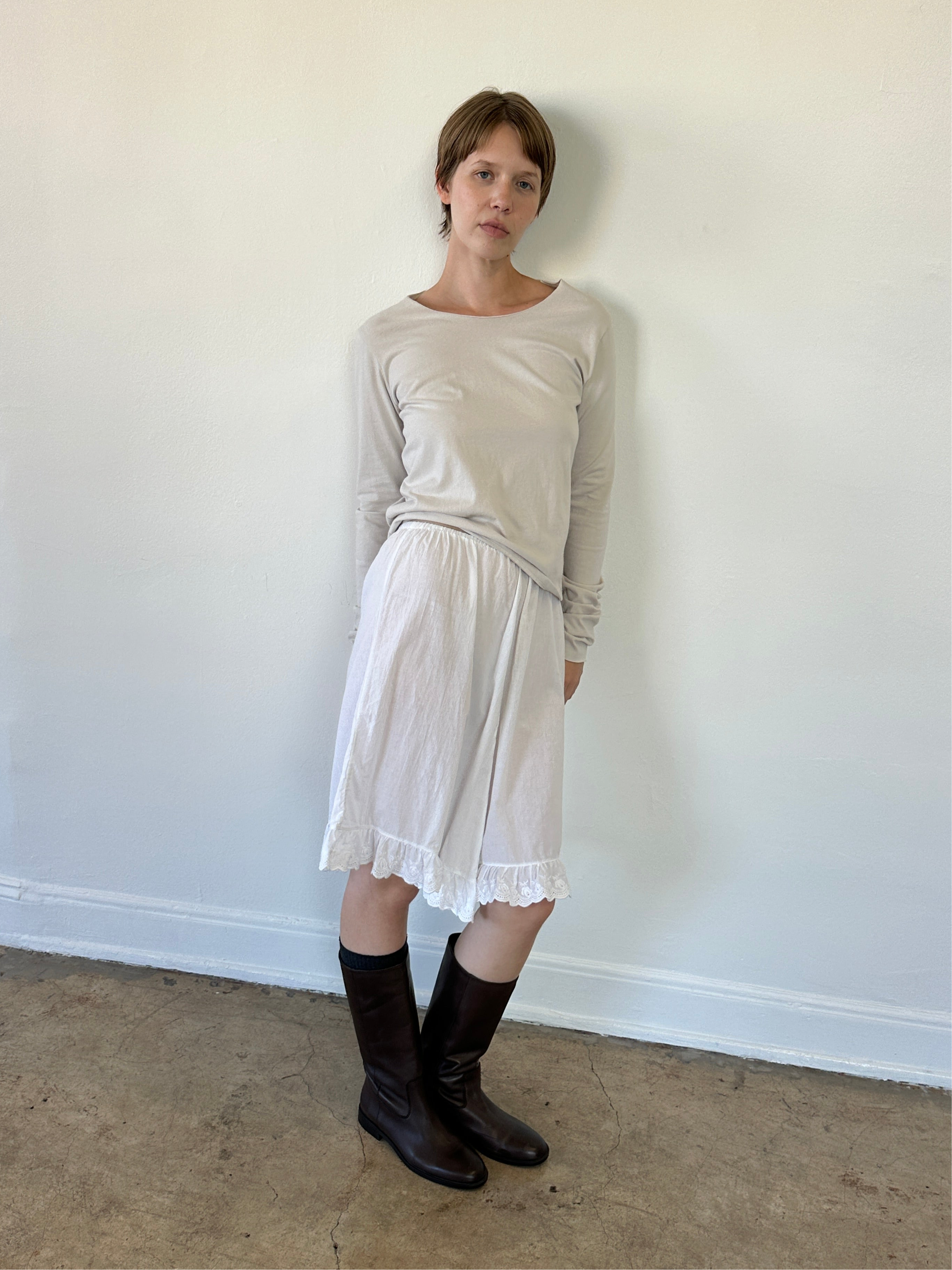 Jaden Long Sleeve Cream Tee