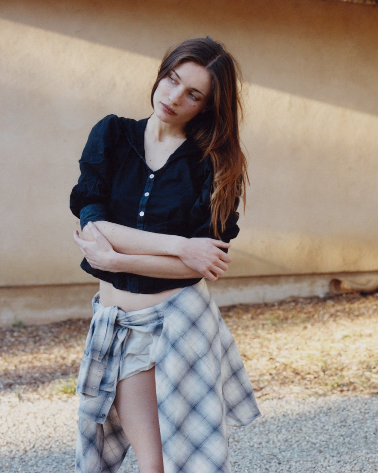 Nora Blouse Overdyed Black