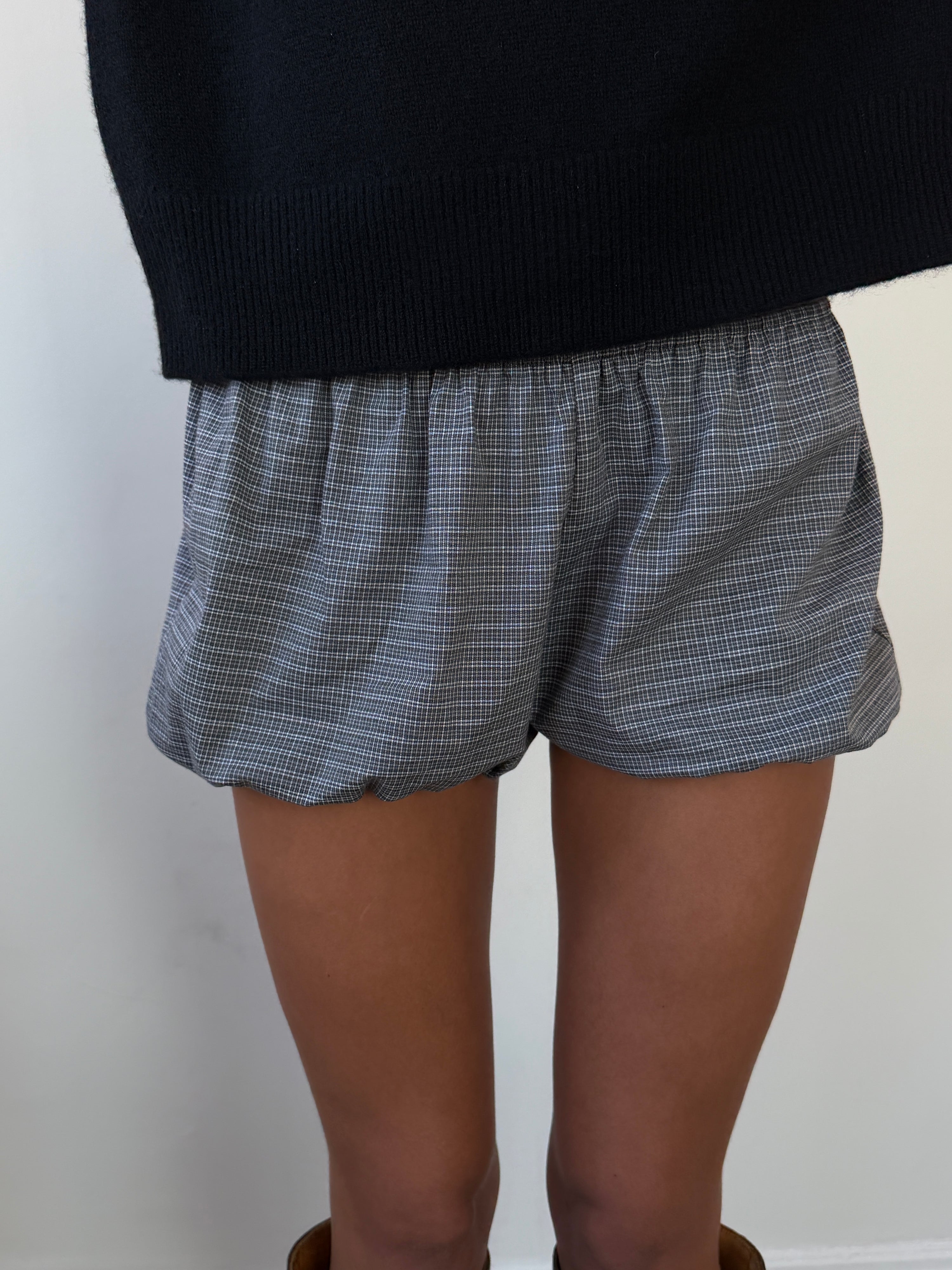 Babydoll Bloomer Grey Plaid