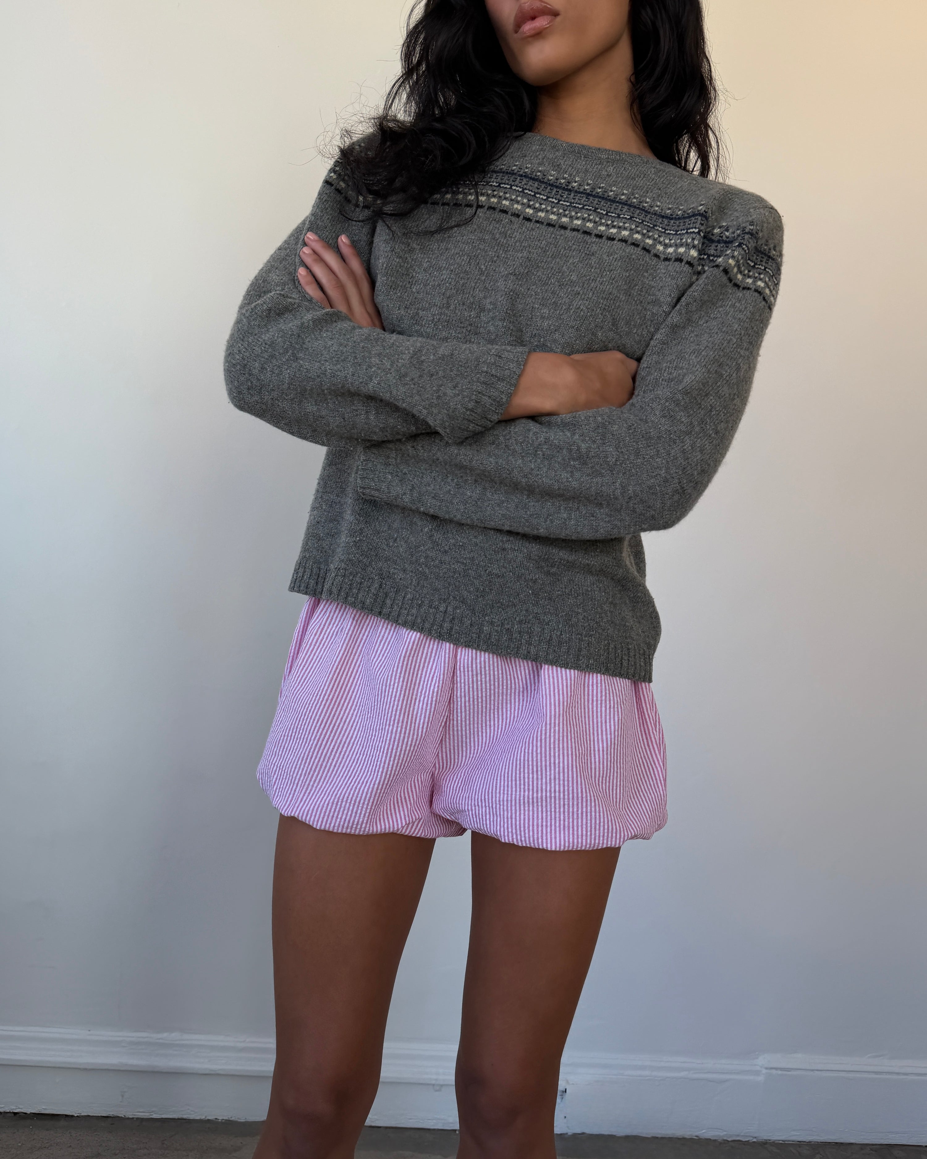 Babydoll Bloomers Pink Stripe Seersucker