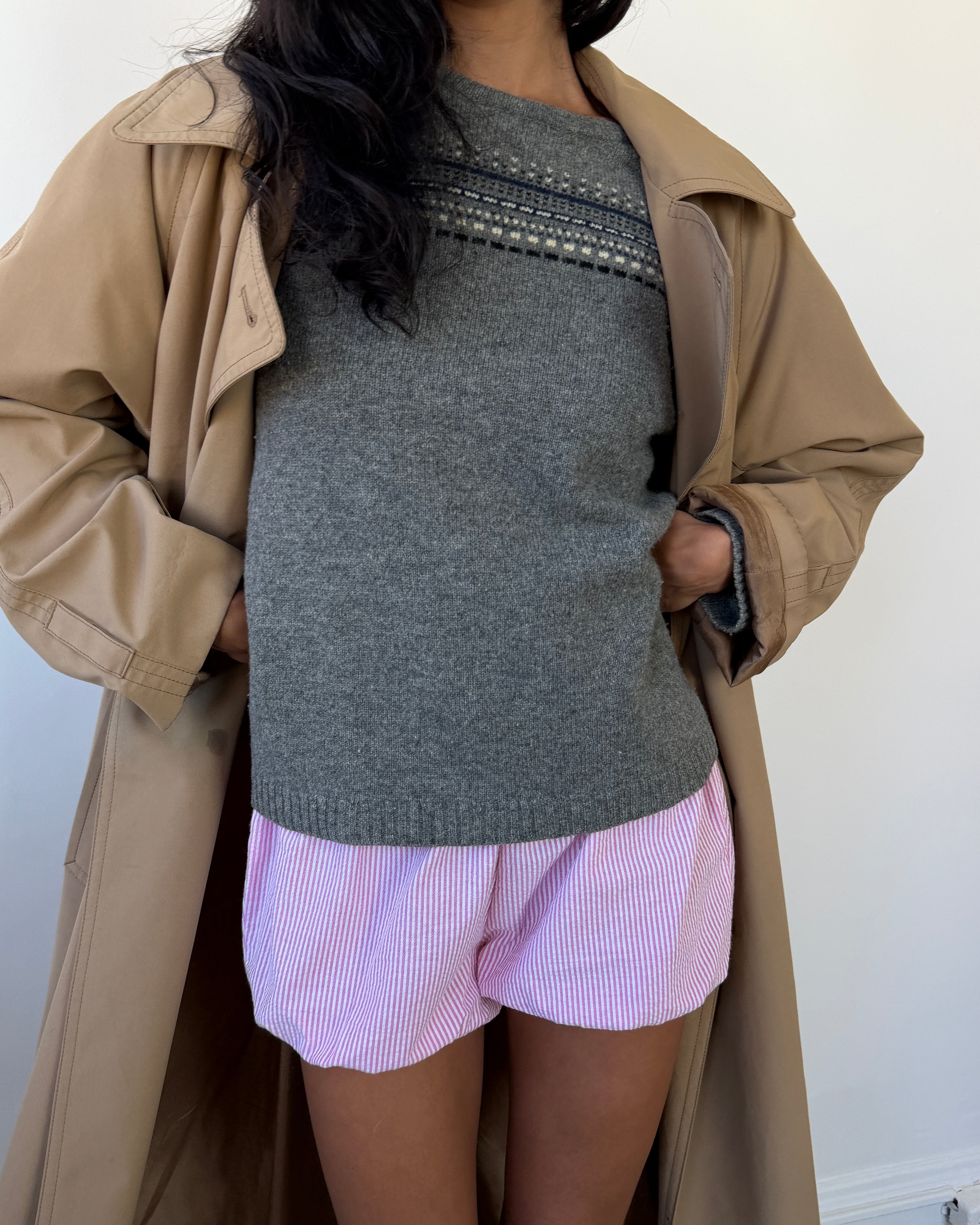 Babydoll Bloomers Pink Stripe Seersucker