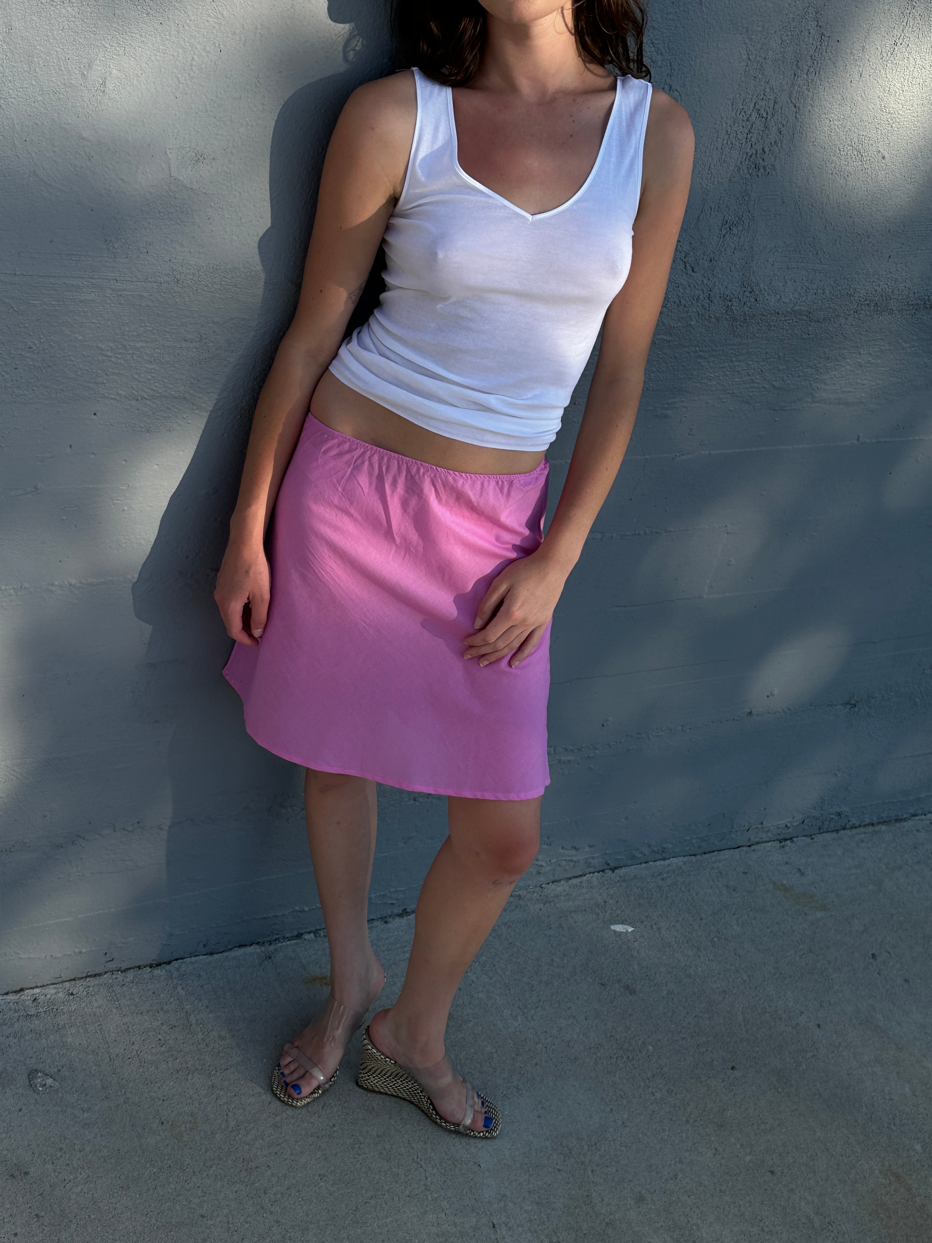 The 90's Bias Mini Skirt Pink – Charlie Beads