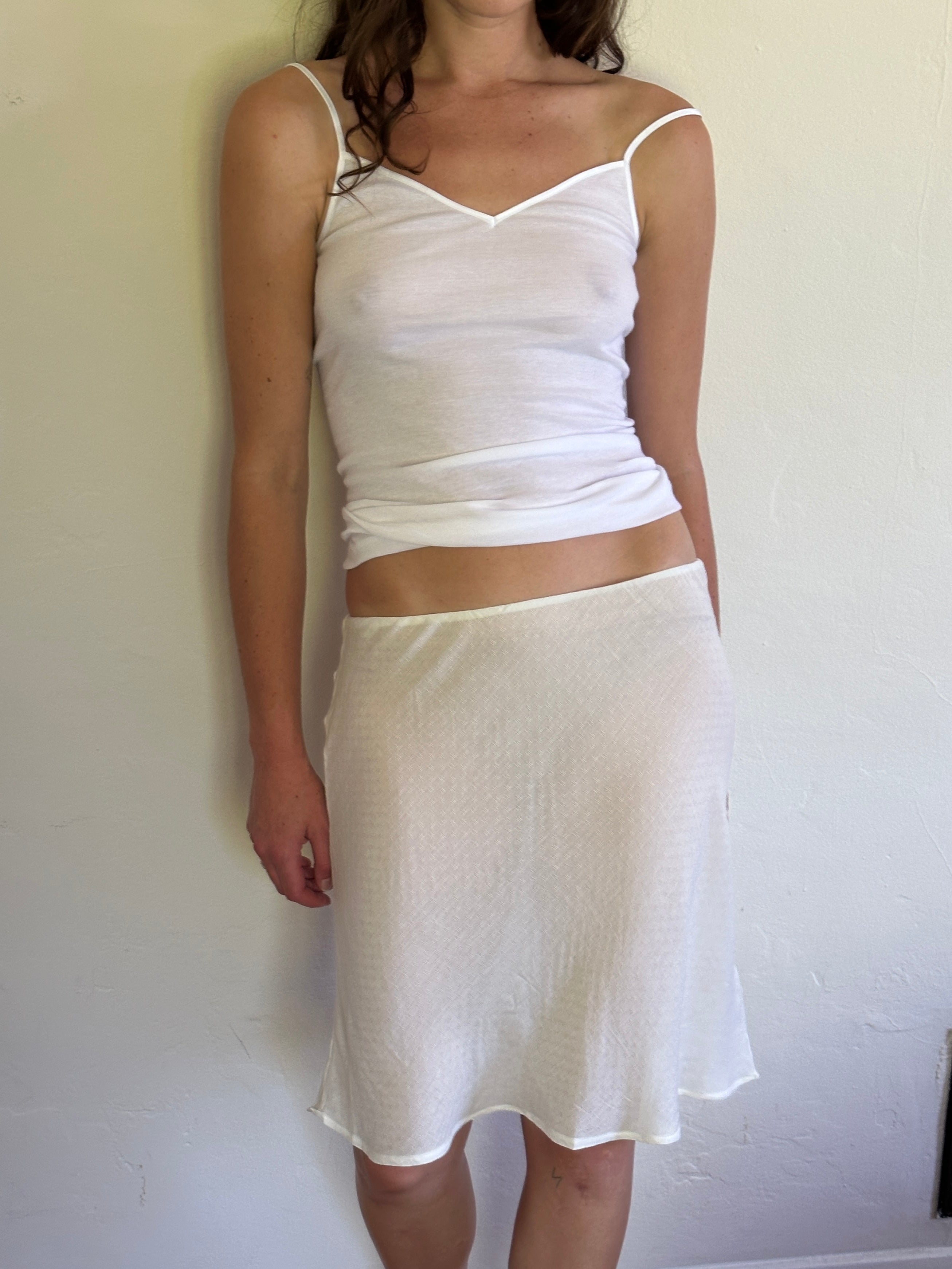 The 90's Bias Mini Skirt Pointelle