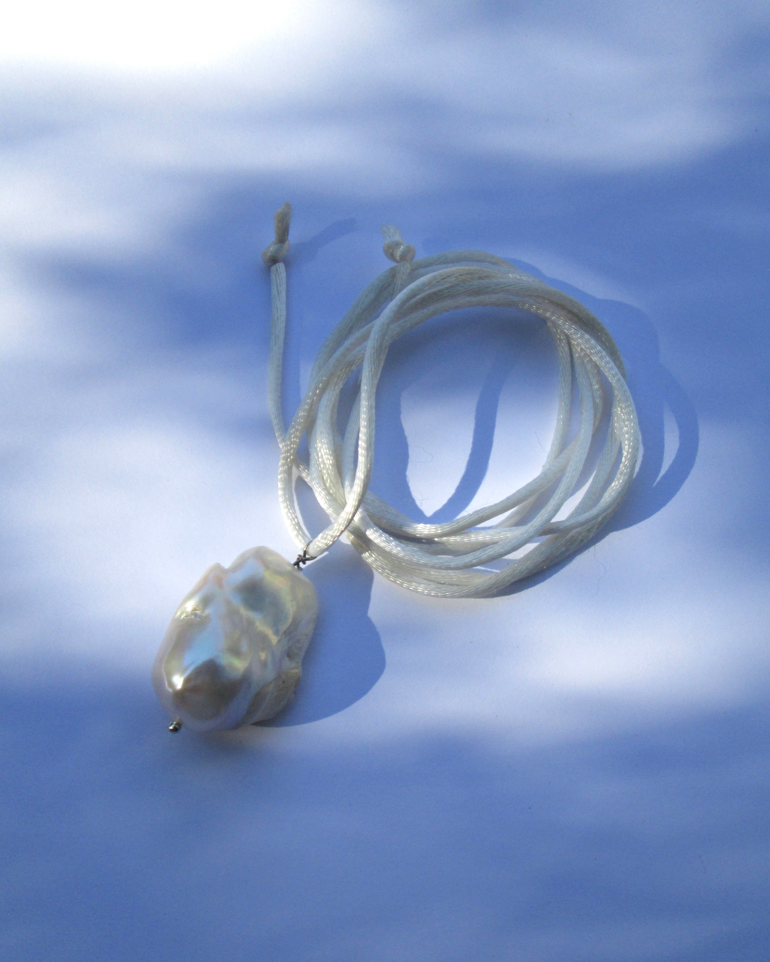 White Satin Pearl Cord