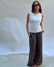 Load image into Gallery viewer, Heirloom Pant Linen Mohogany Pinstripe
