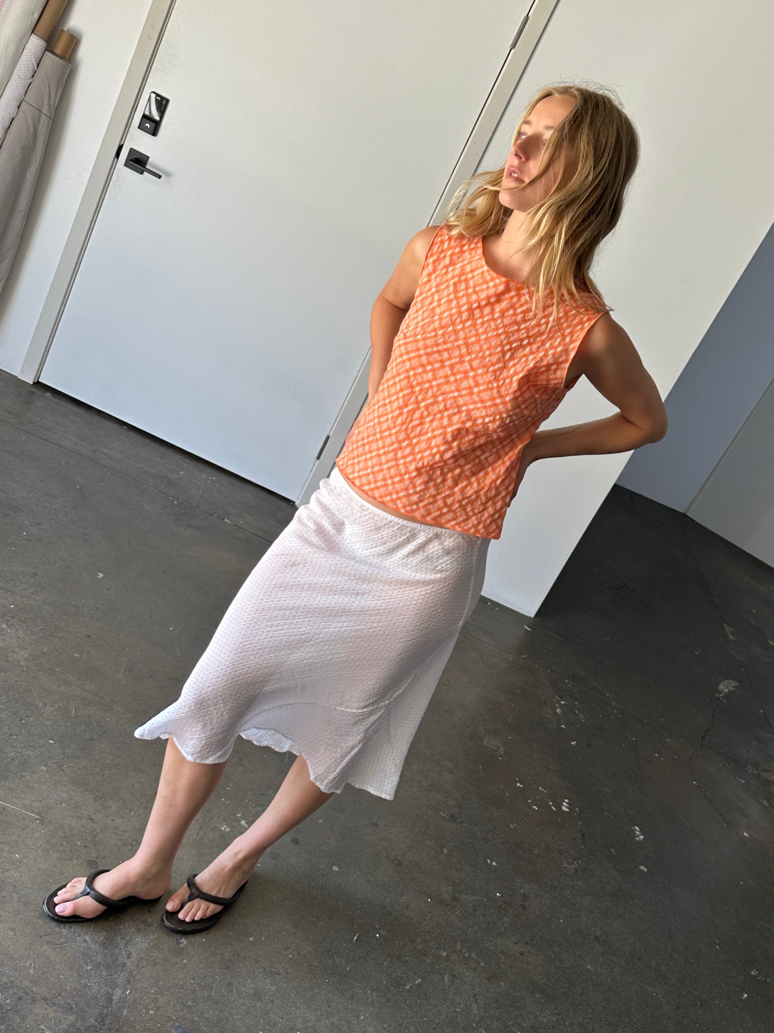 Heirloom Top Citrus Plaid