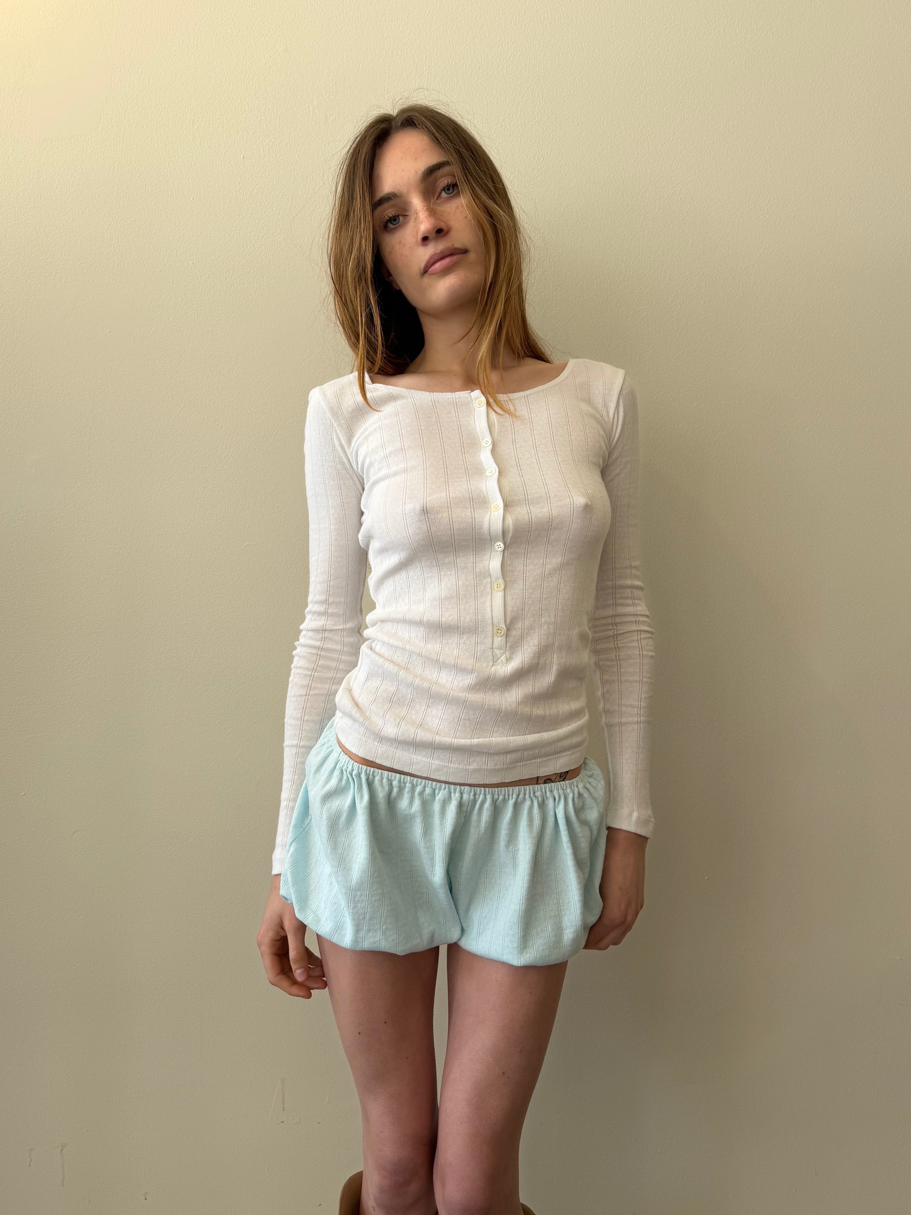 Babydoll Bloomers Teal Pointelle