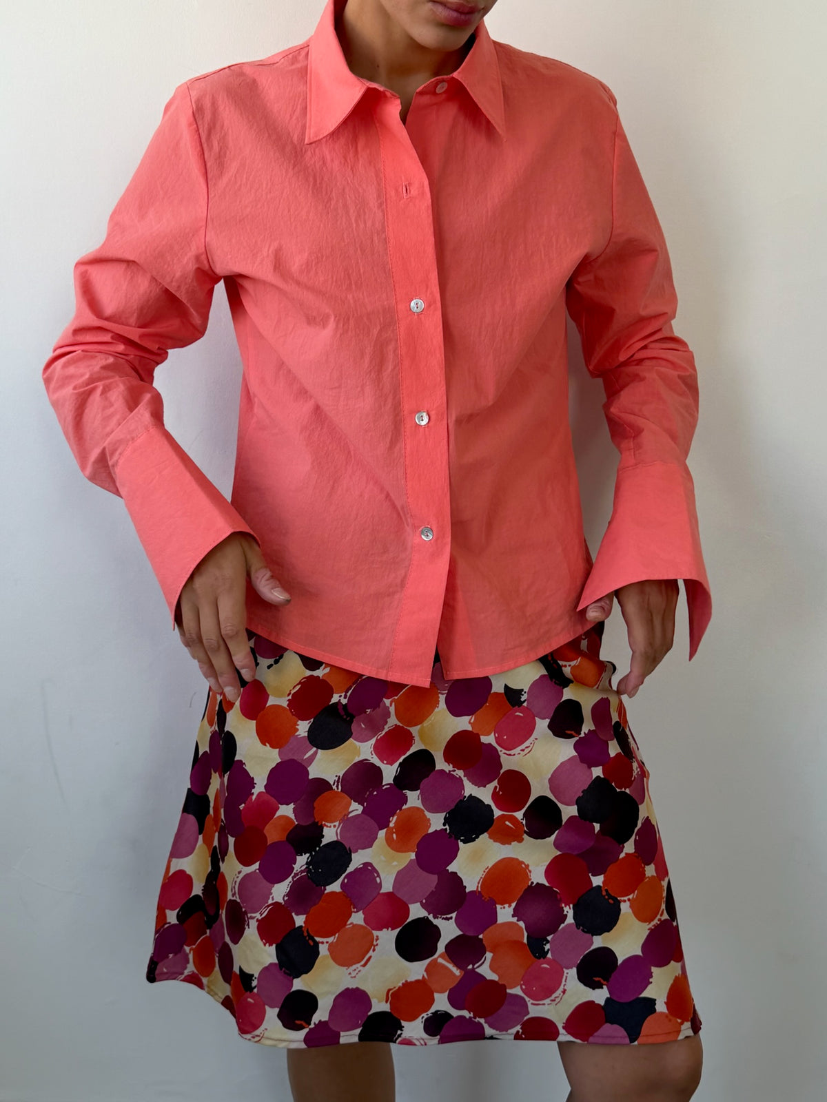 Charlie Button Up Orange