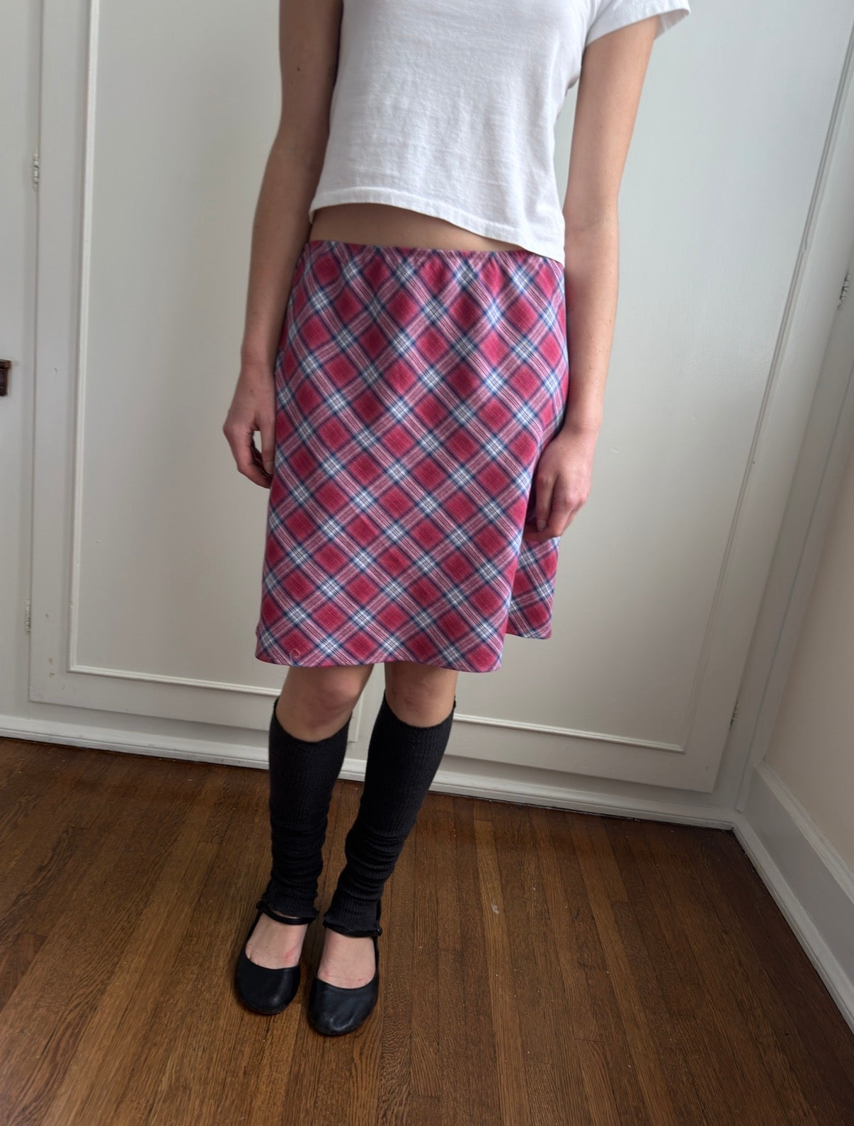 The 90's Bias Mini Skirt Red Plaid