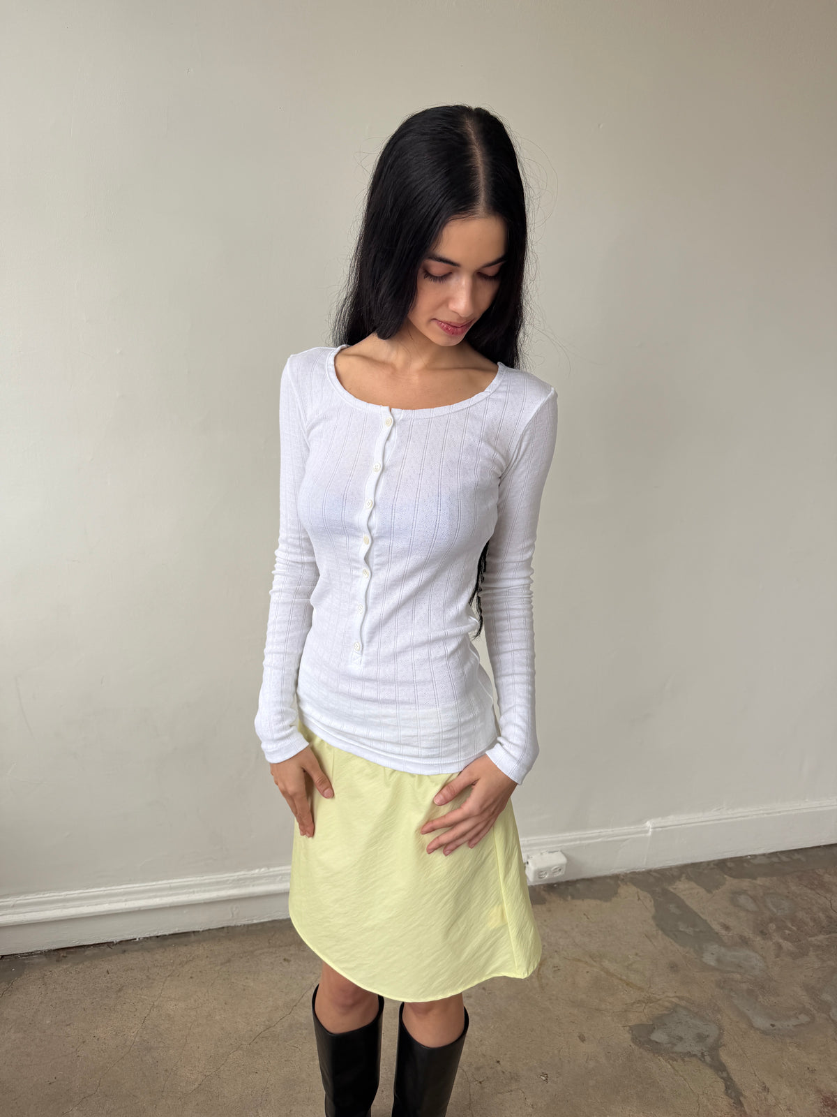 The Pointelle Henley