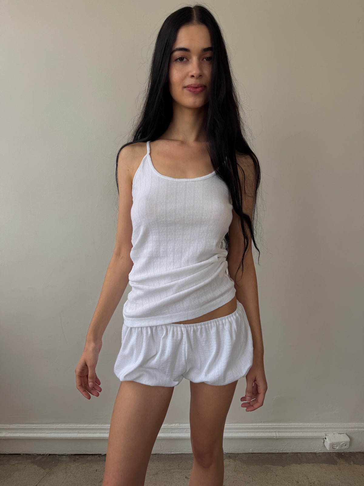 Babydoll Bloomers White Pointelle