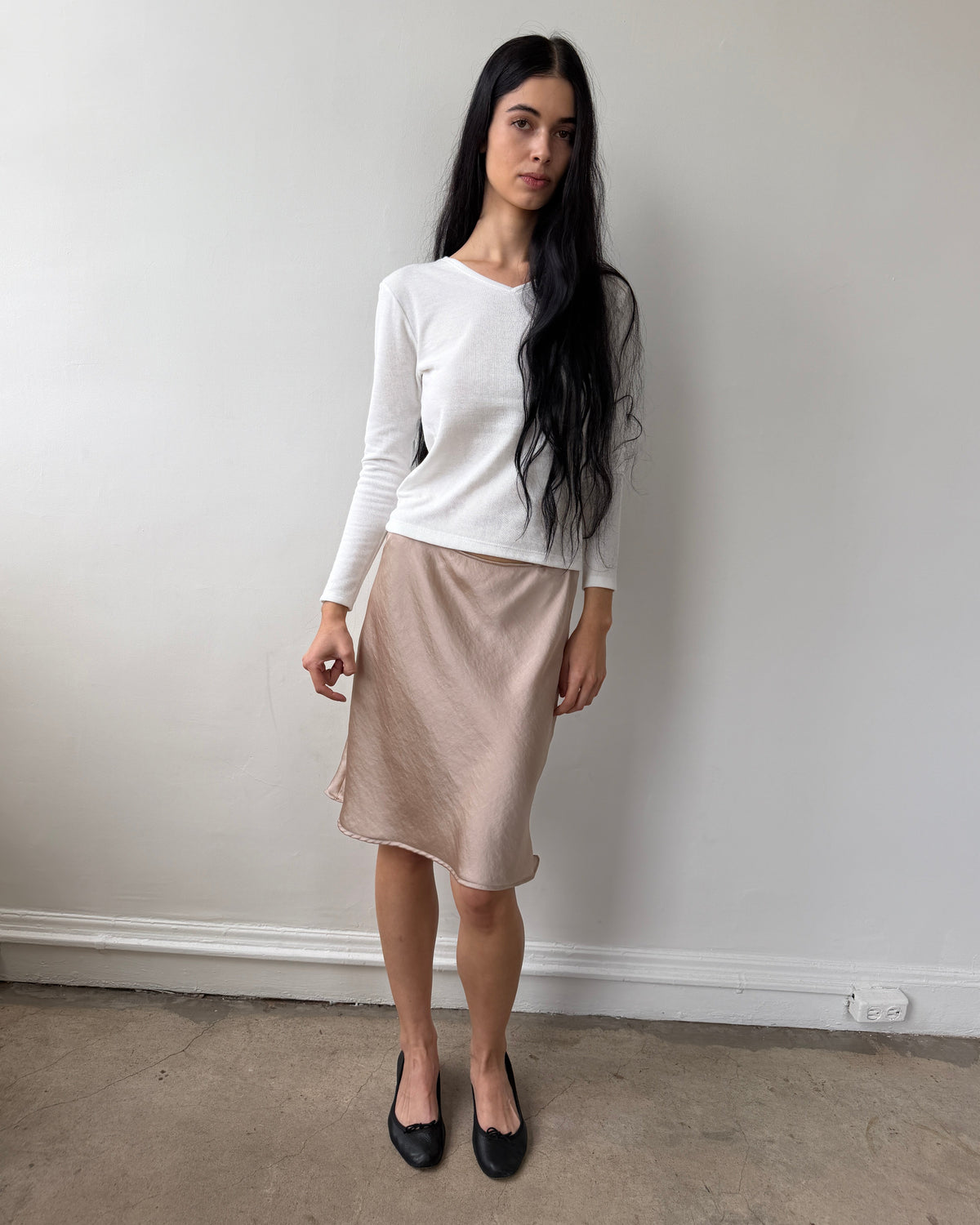 The 90's Bias Mini Skirt Fawn