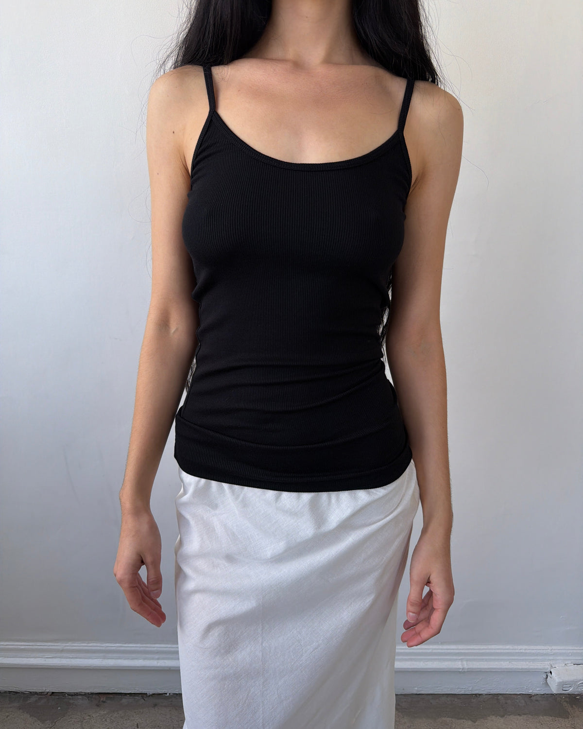 Starla Black Rib Tank Top