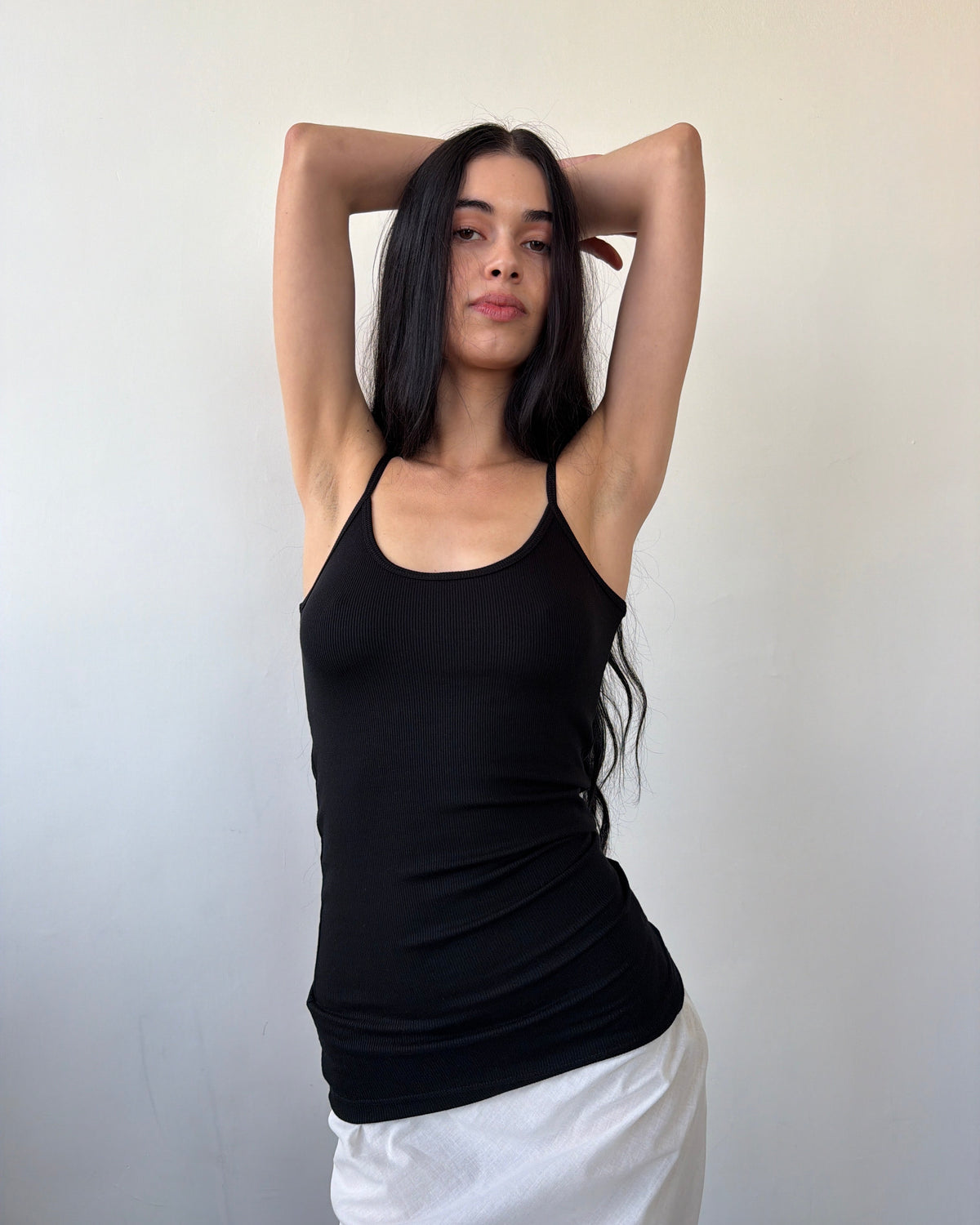 Starla Black Rib Tank Top