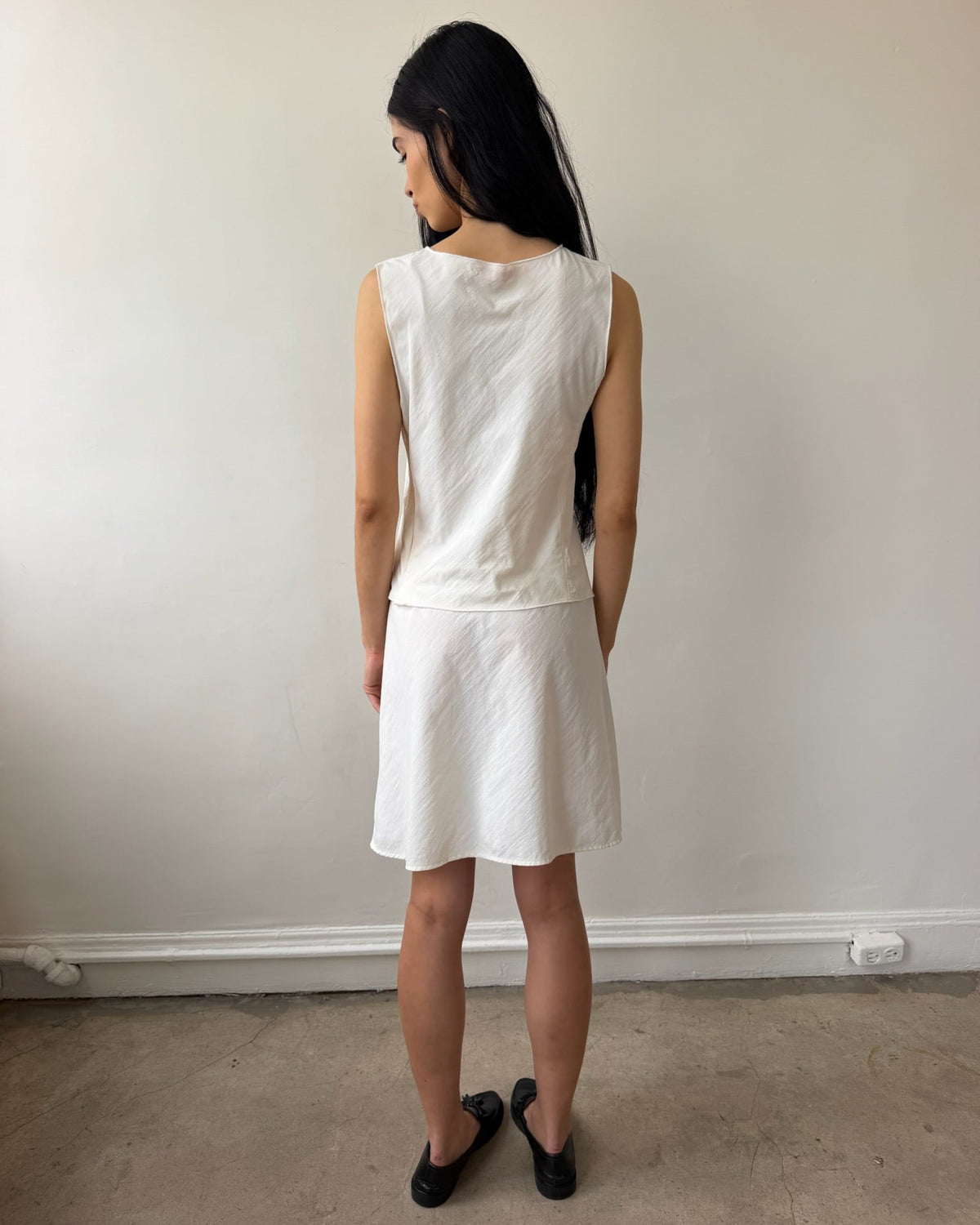 The 90's Bias Mini Skirt Pearl