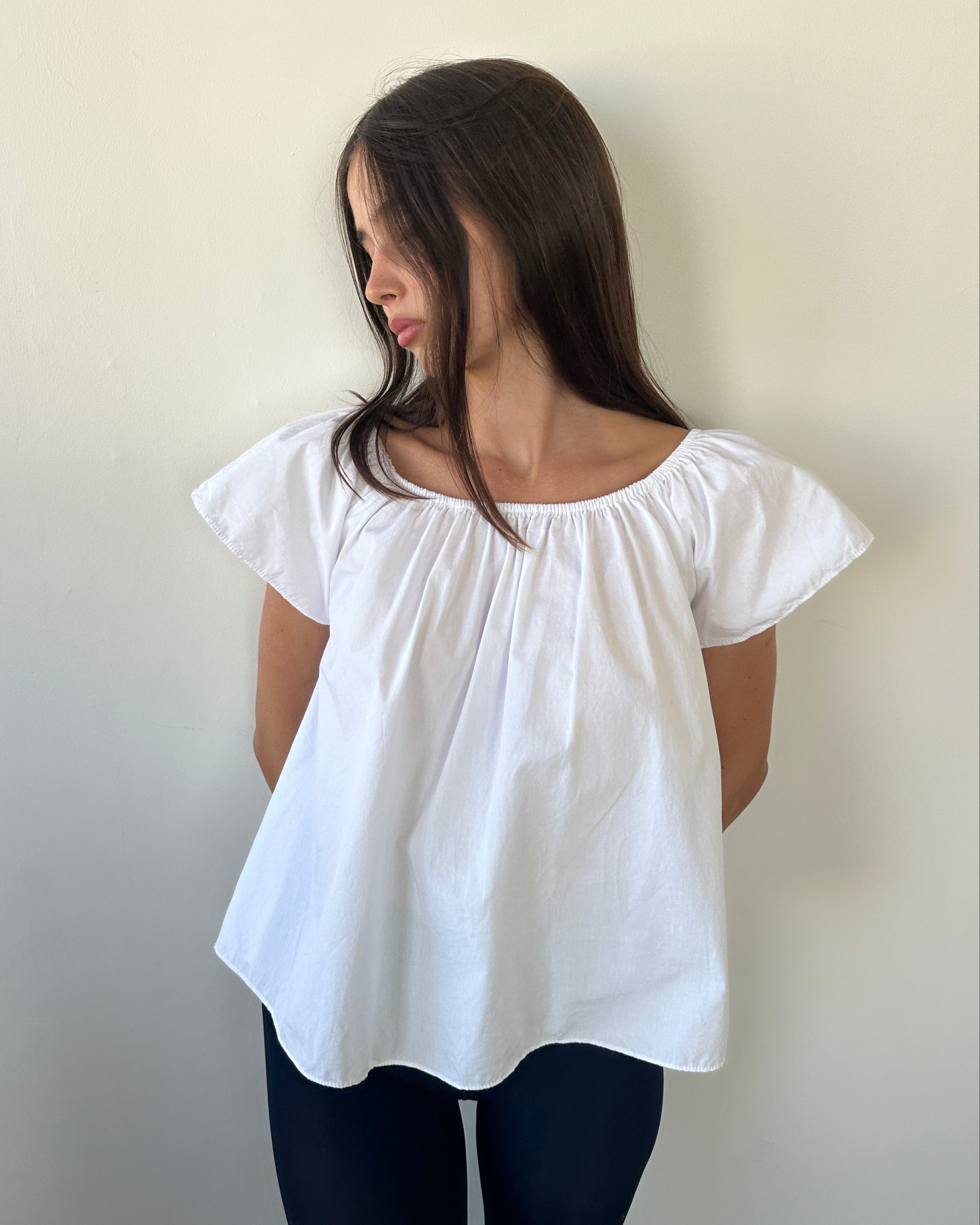 Little Flutter Top White