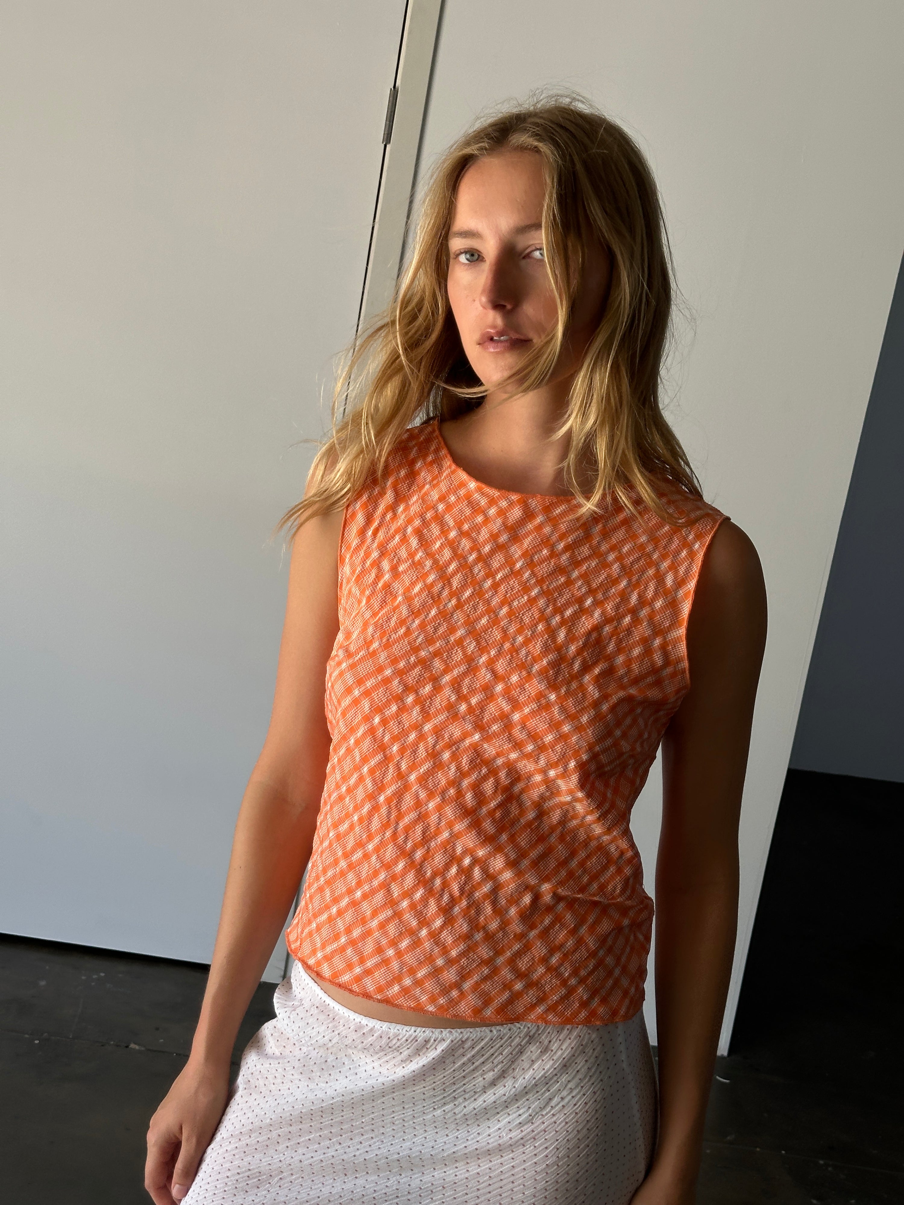 Heirloom Top Citrus Plaid