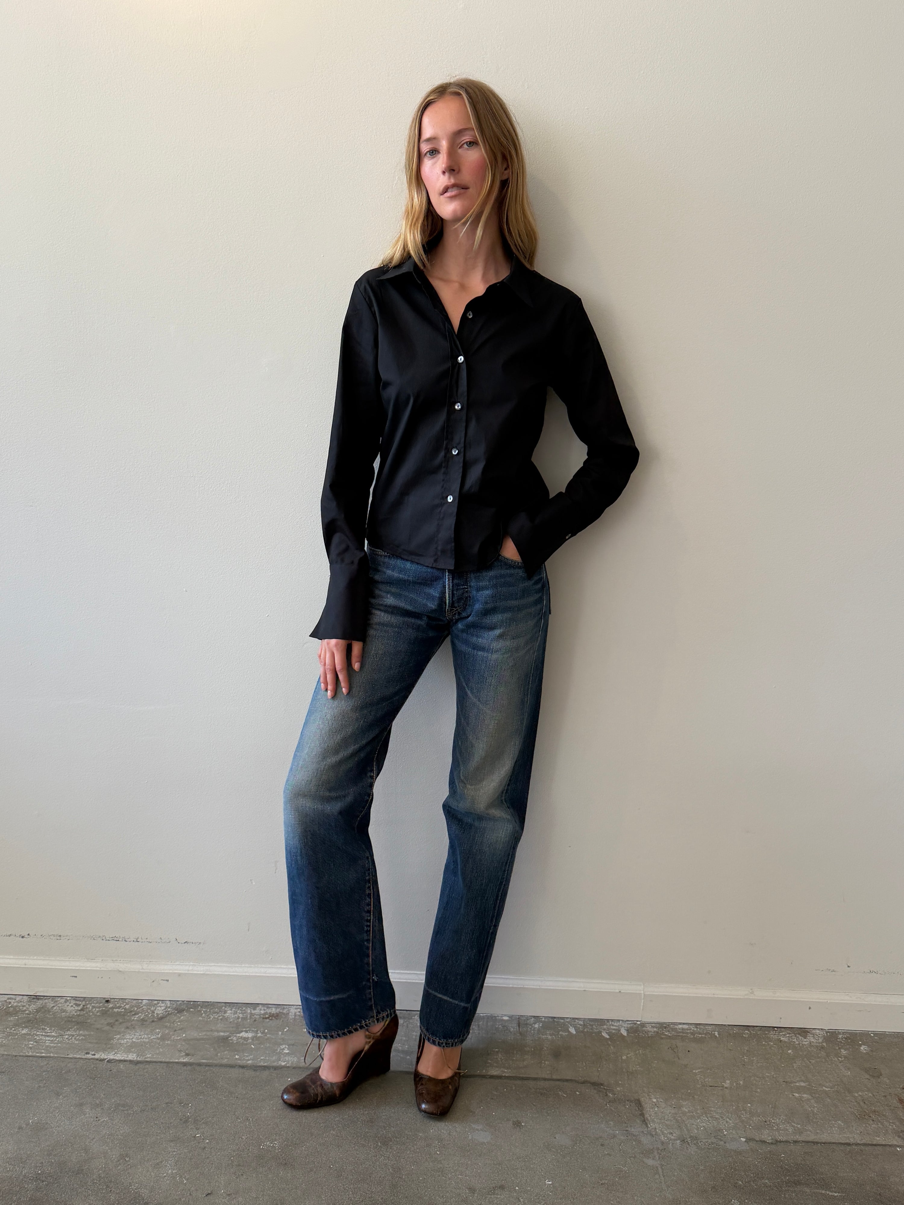 Charlie Button Up Black