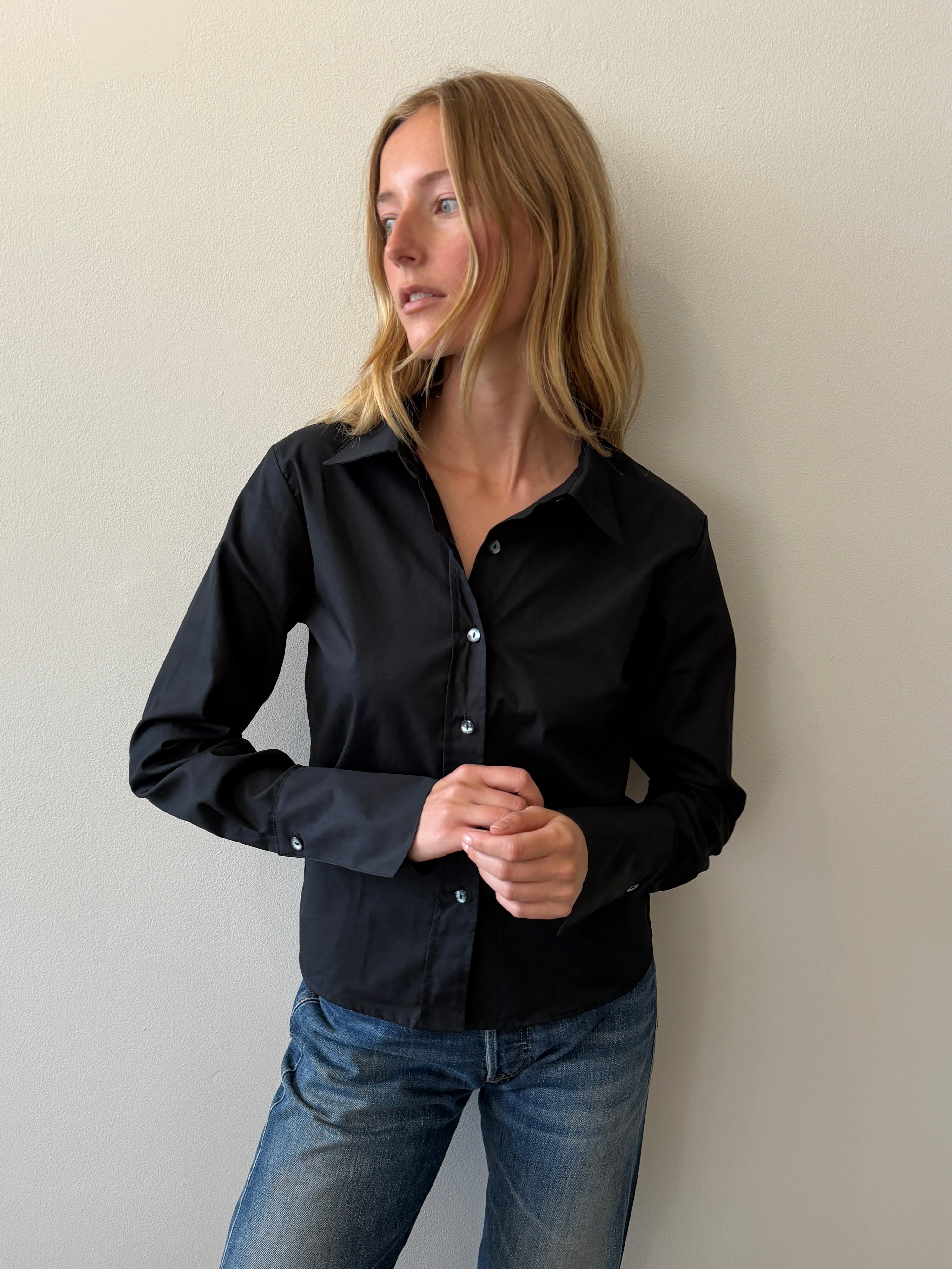 Charlie Button Up Black
