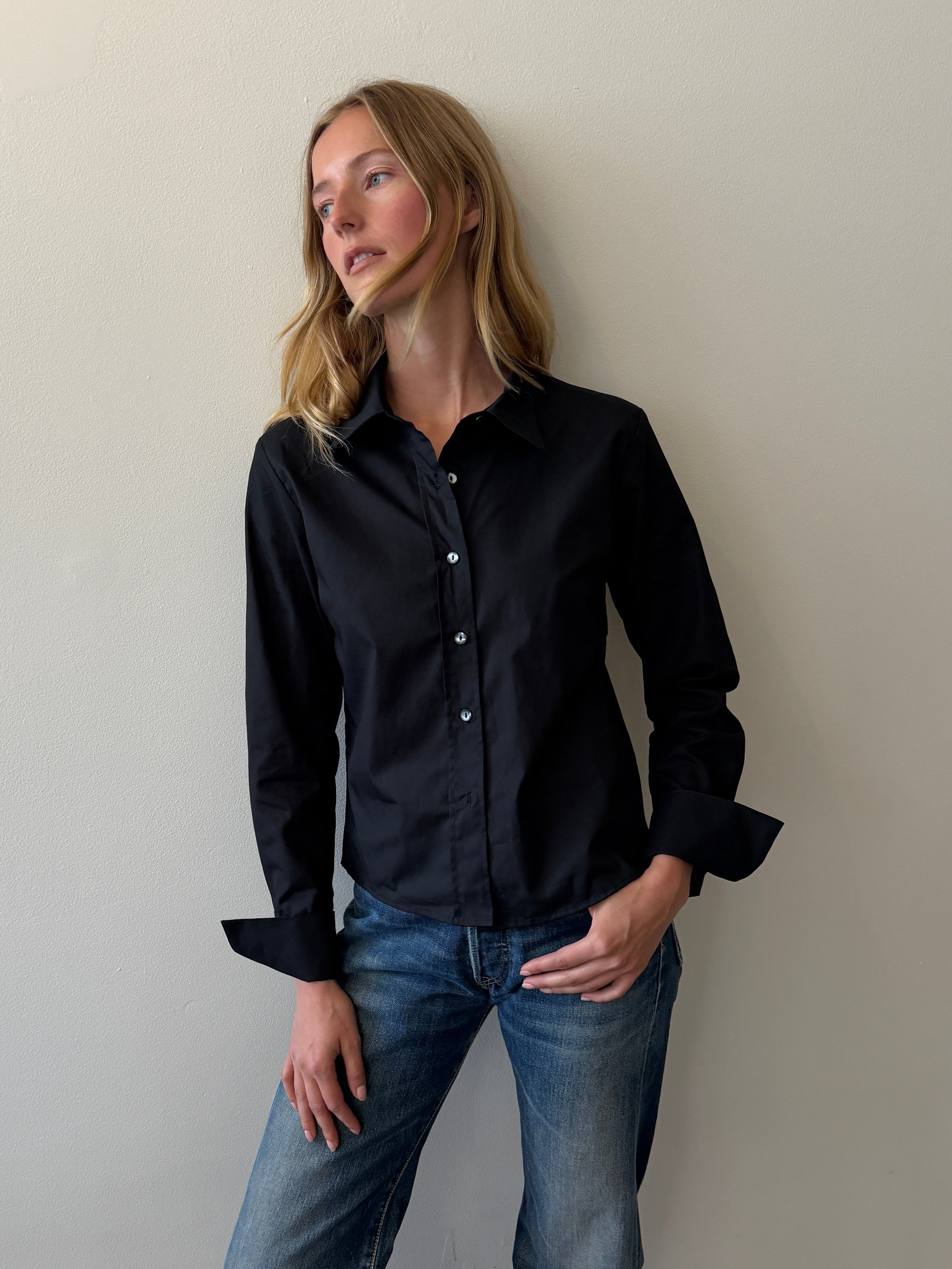 Charlie Button Up Black