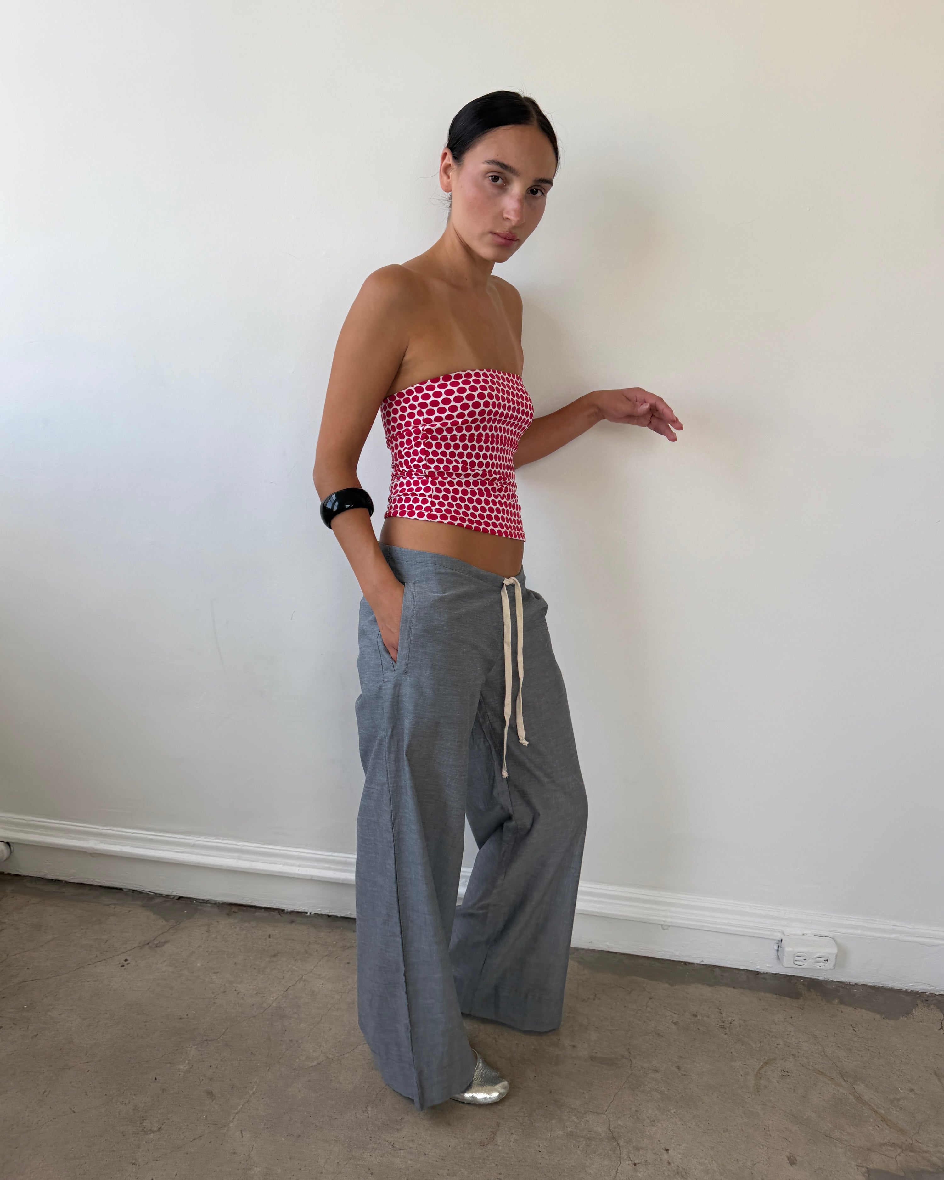Tube Top Red Polka Dot