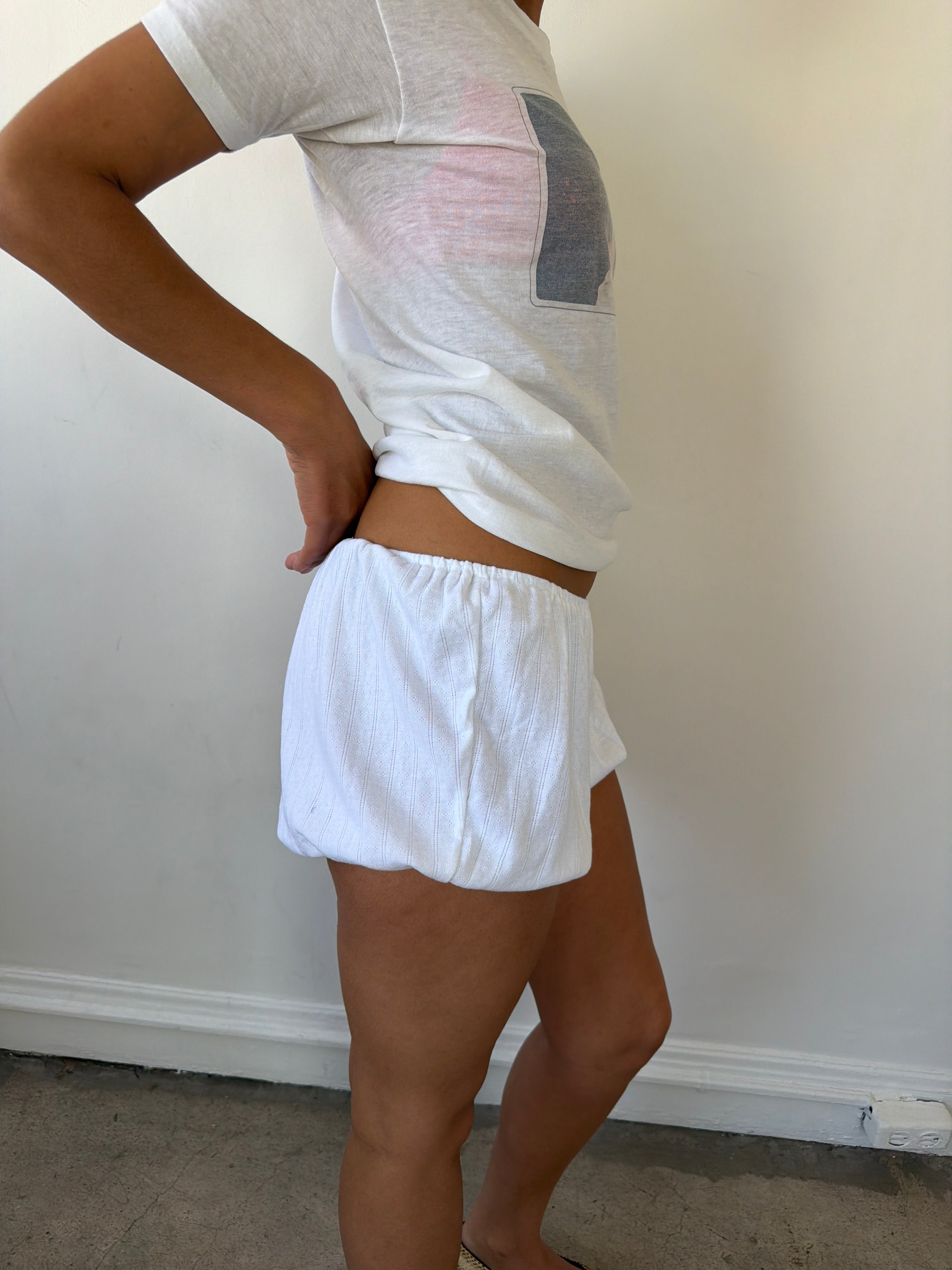 Babydoll Bloomers White Pointelle