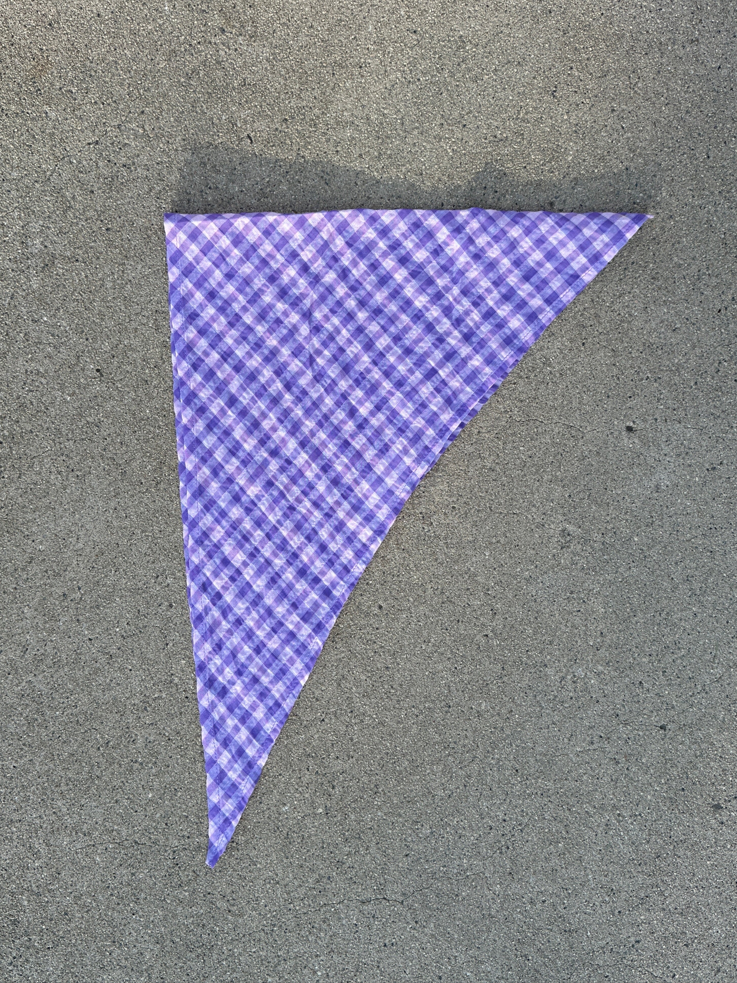 Headscarf Purple Gingham