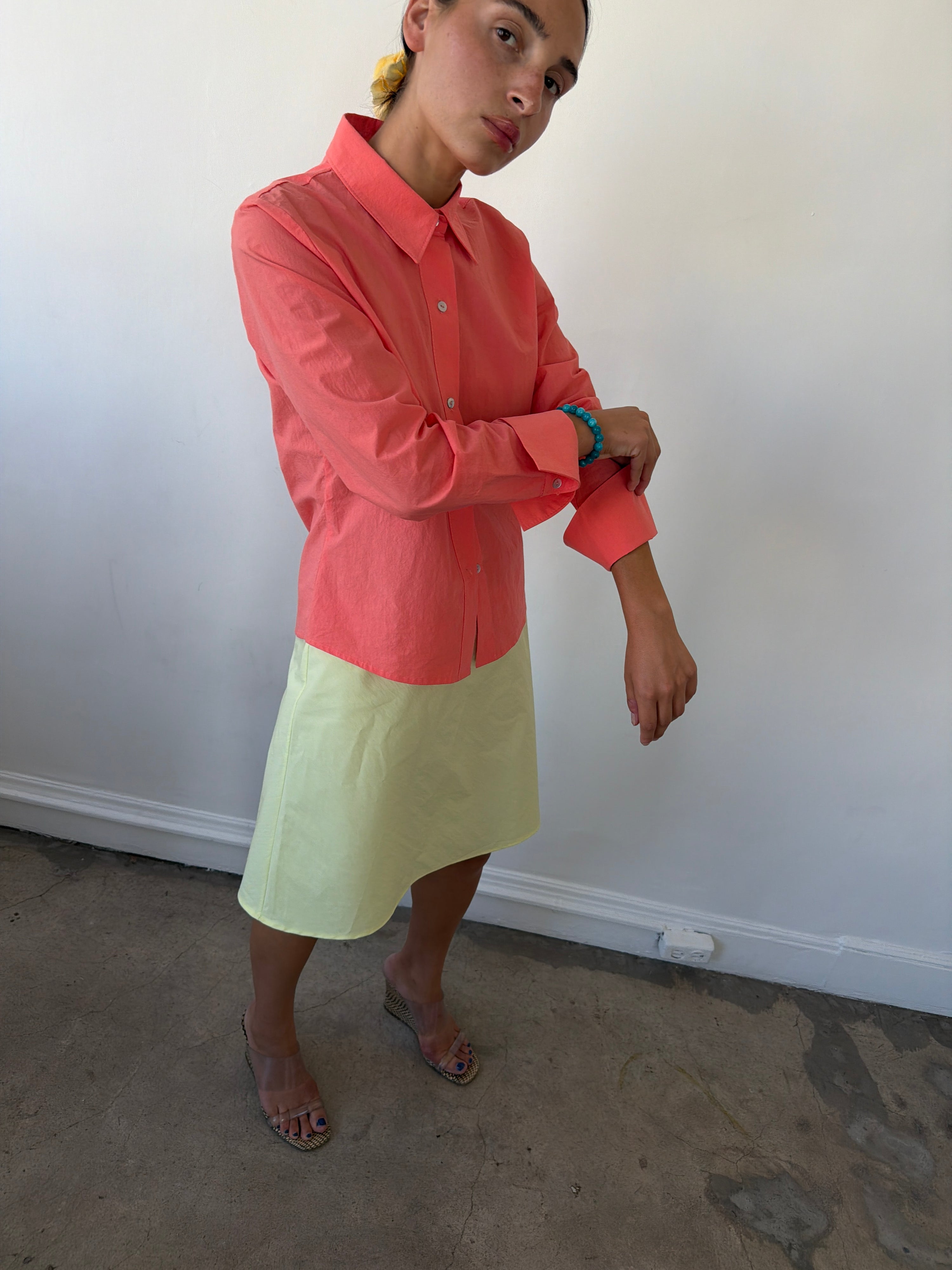 Charlie Button Up Orange