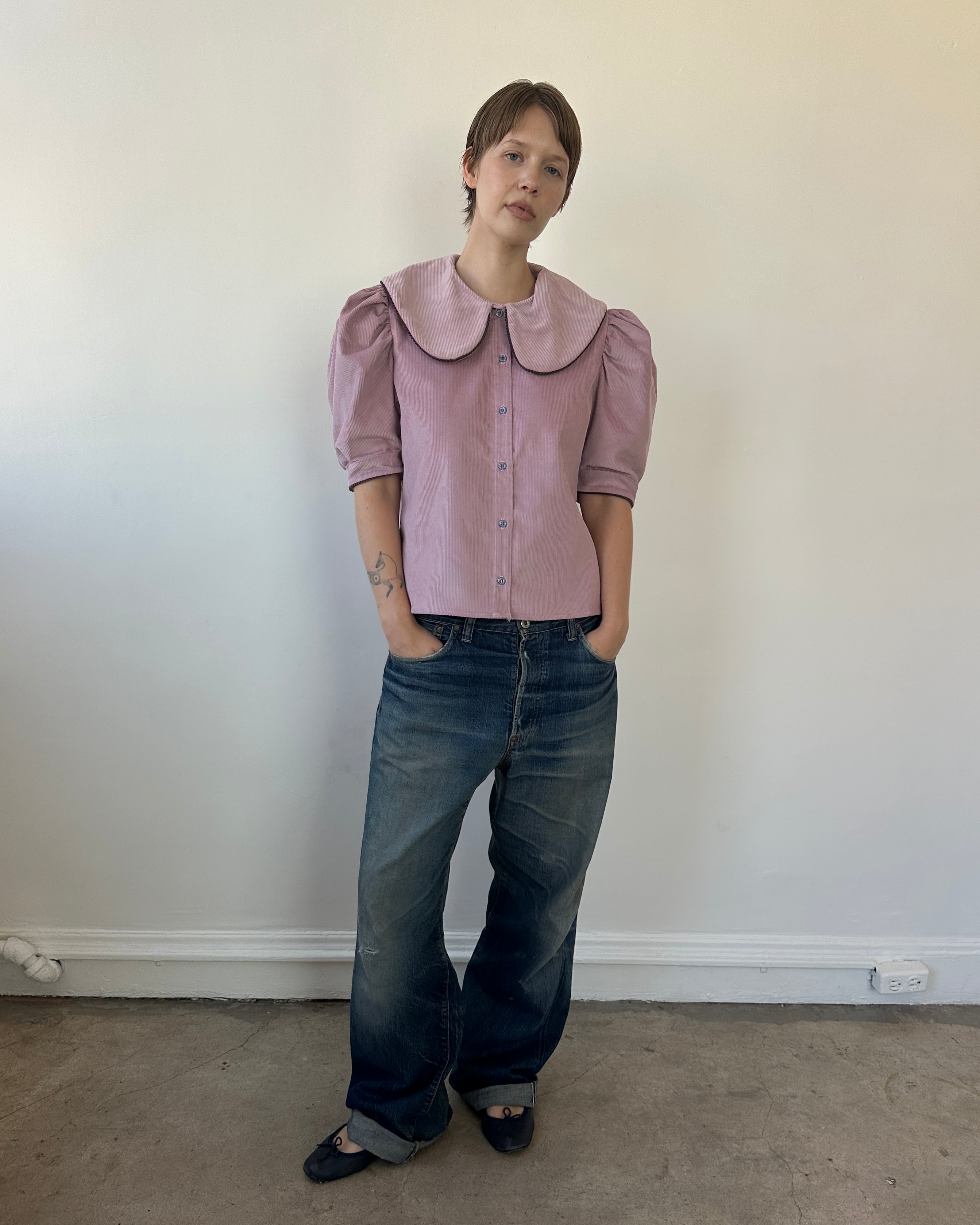 Pom Blouse Mauve