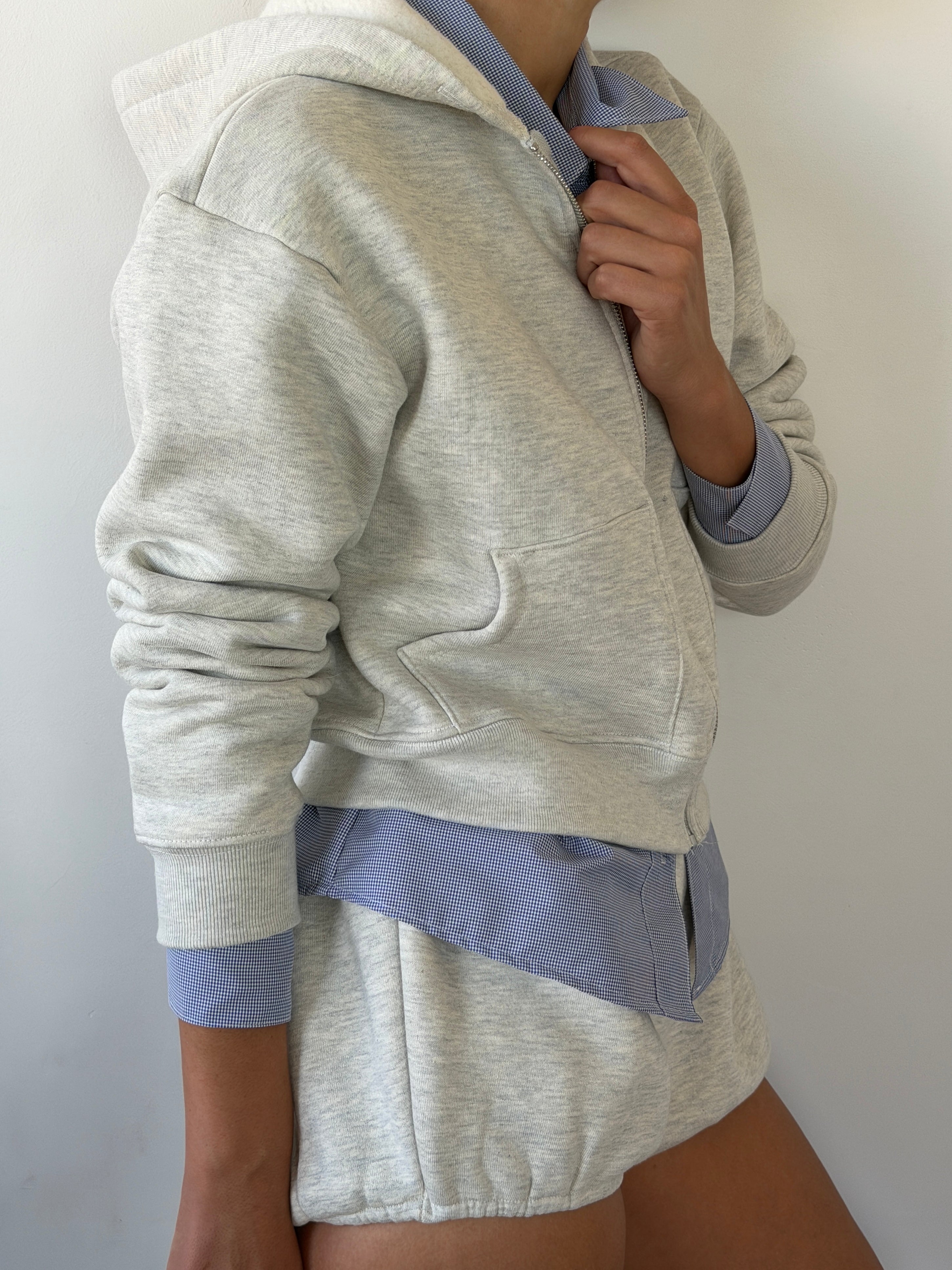 Chuck Hoodie Light Grey French Terry