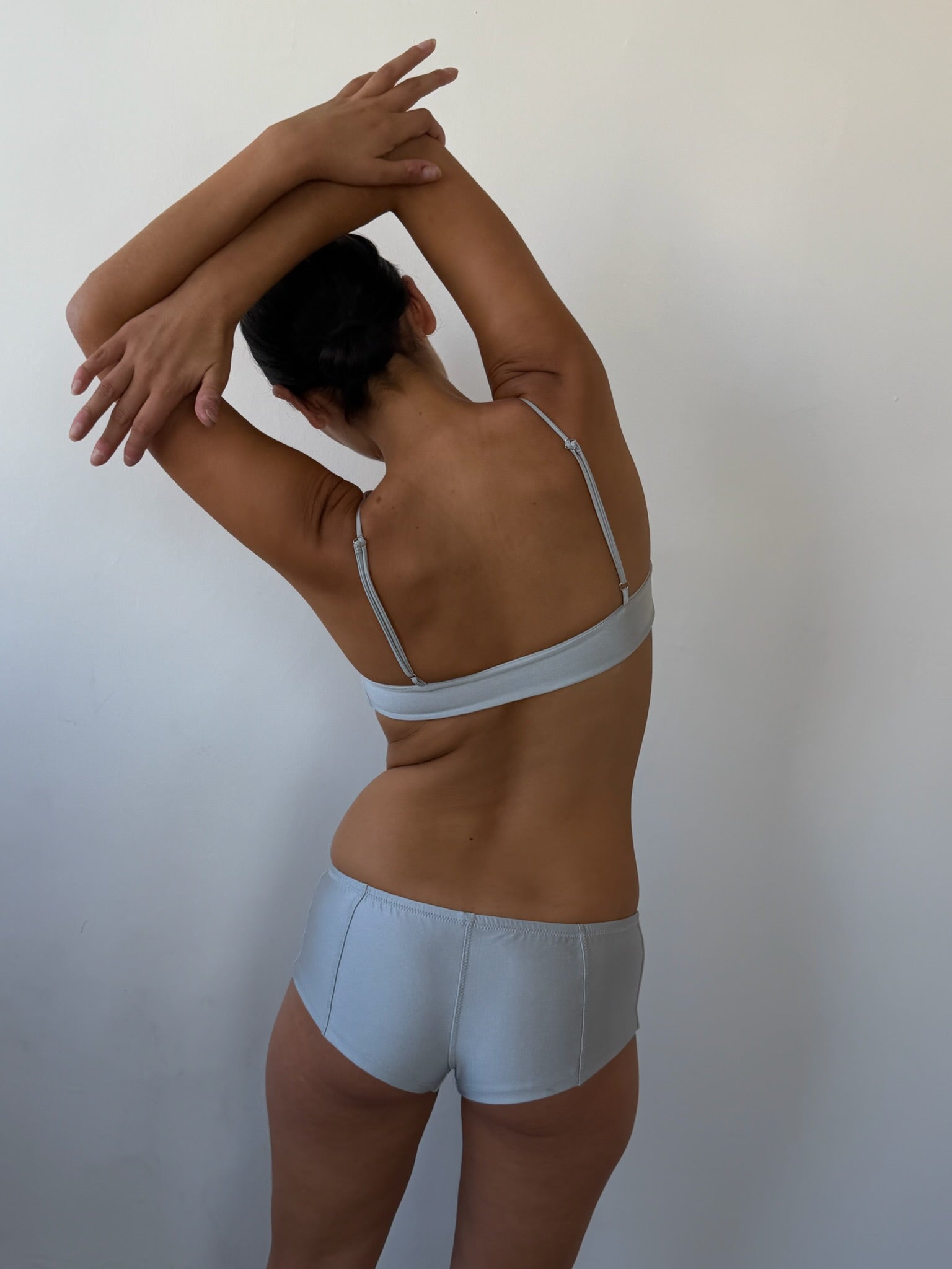 Sporty Swim Top Silver