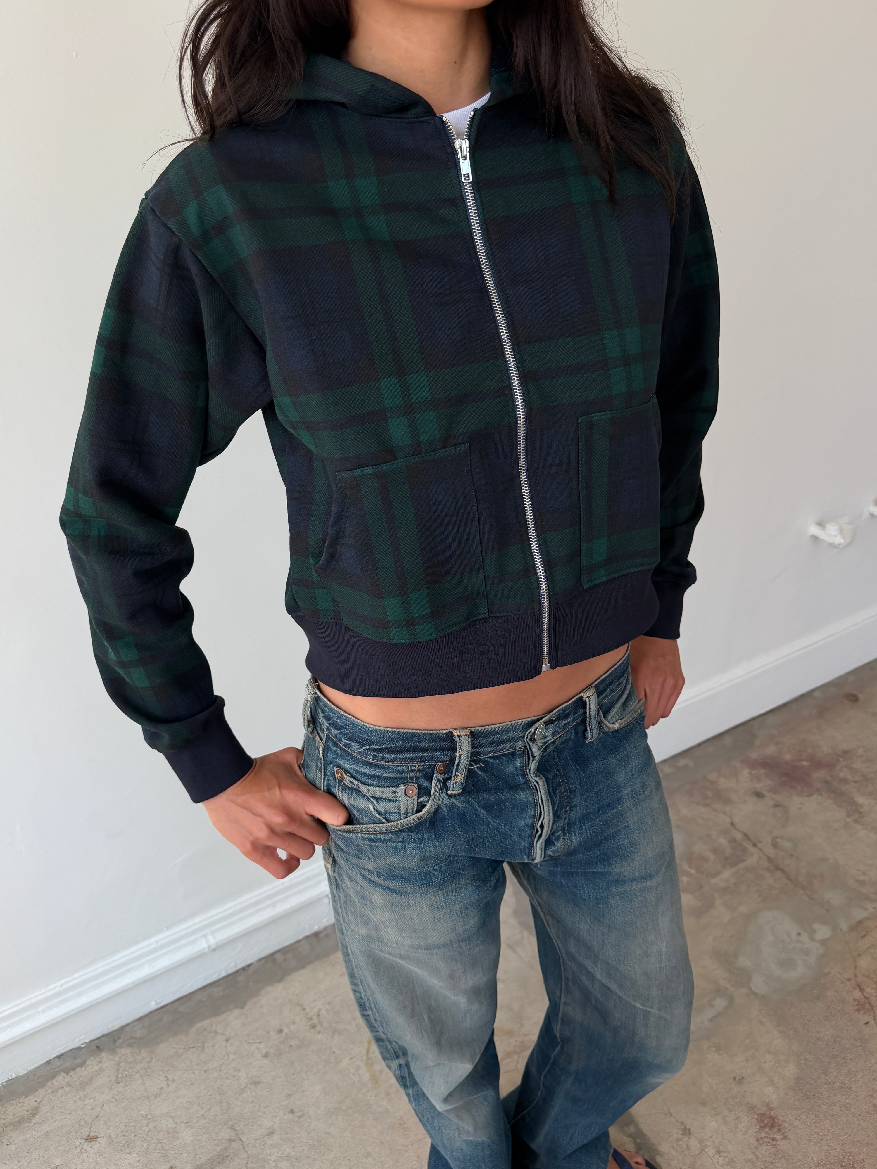 Chuck Hoodie Navy Plaid